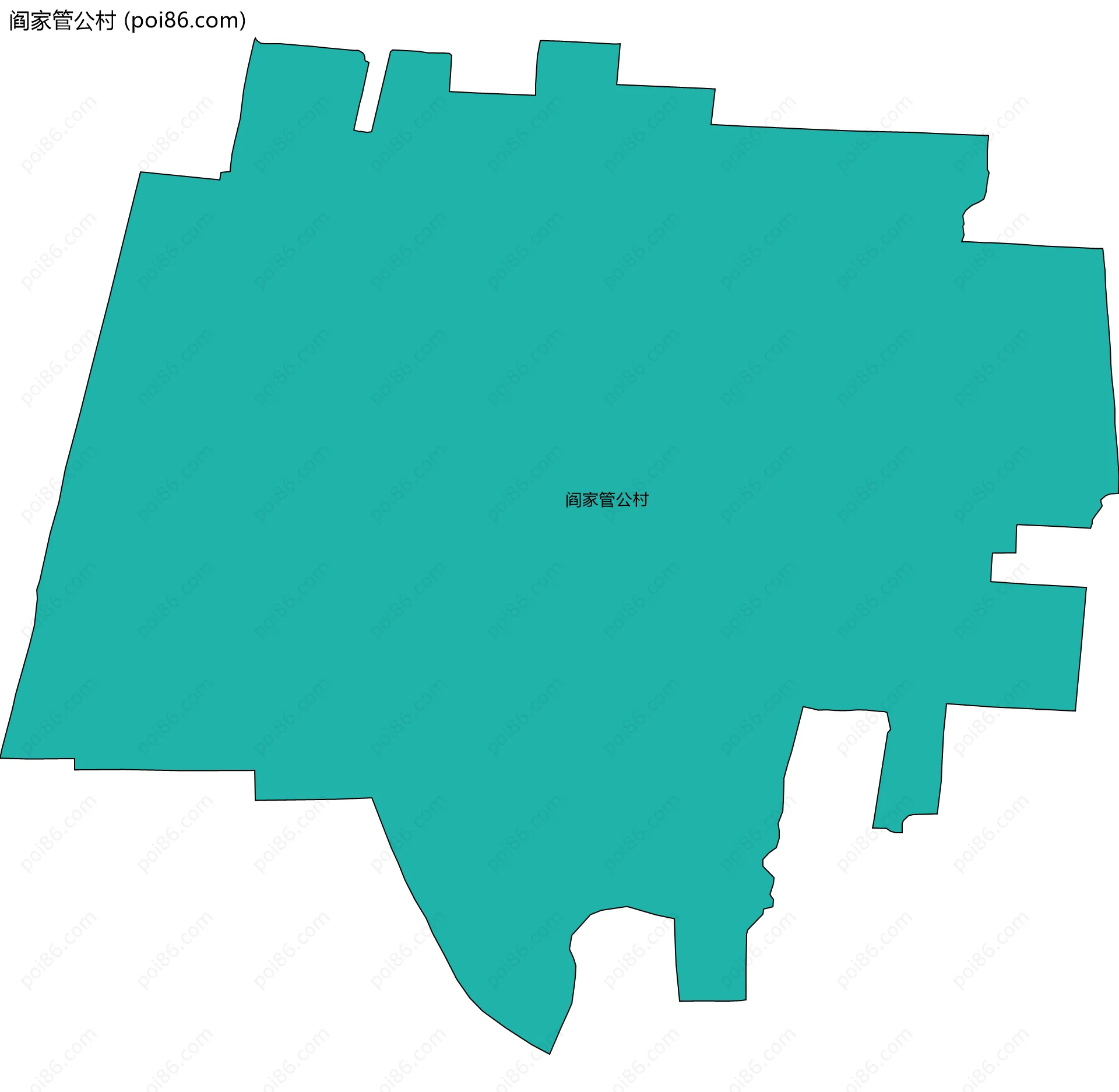 阎家管公村边界地图