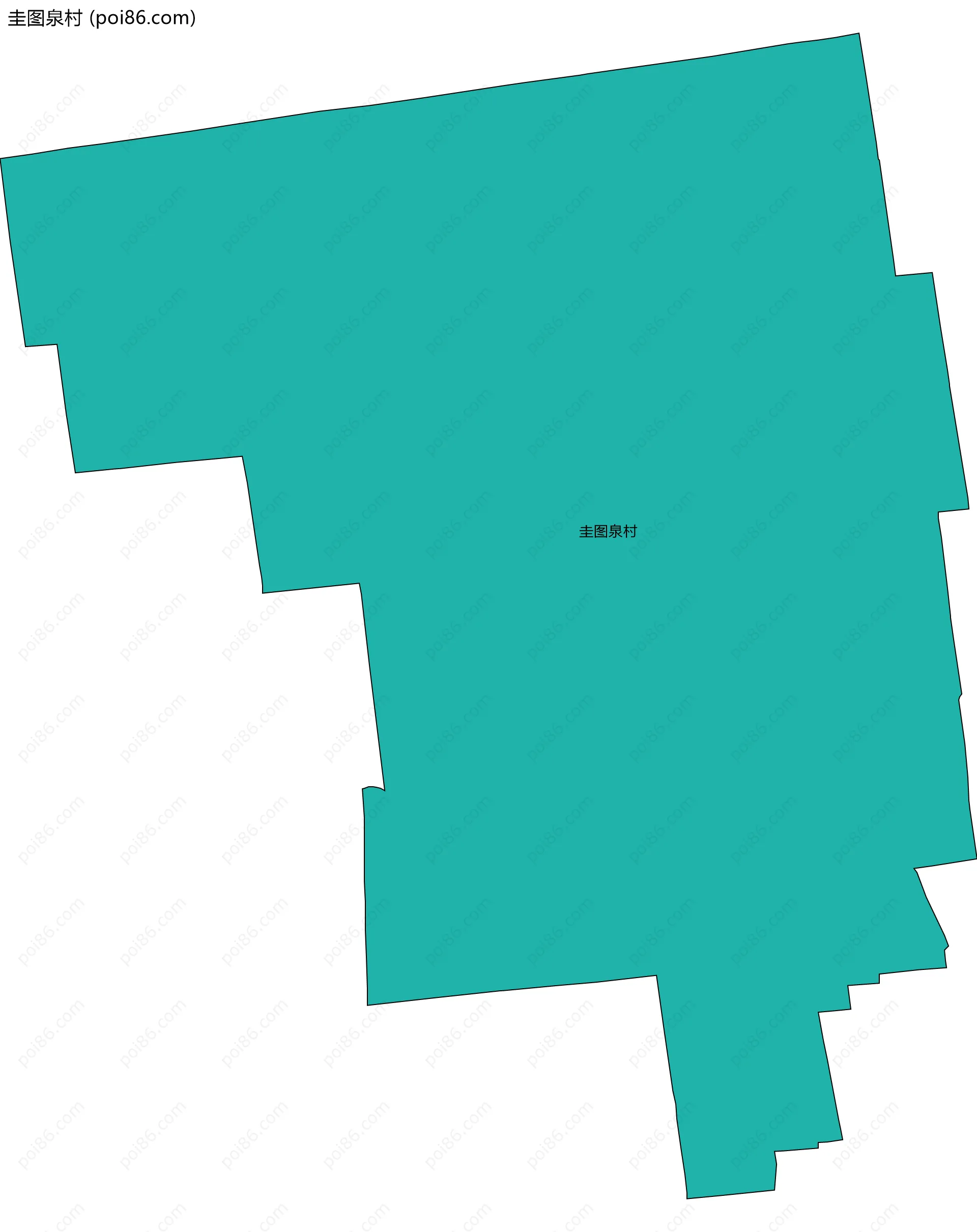 圭图泉村边界地图