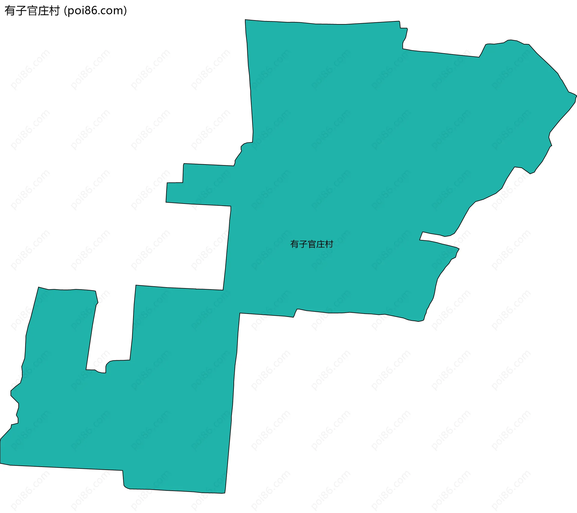 有子官庄村边界地图