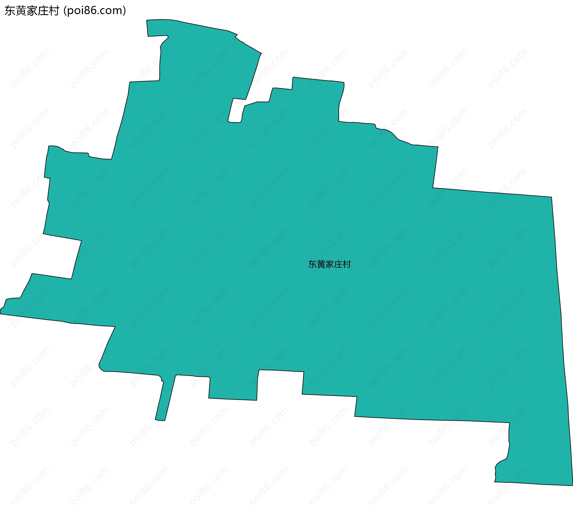 东黄家庄村边界地图
