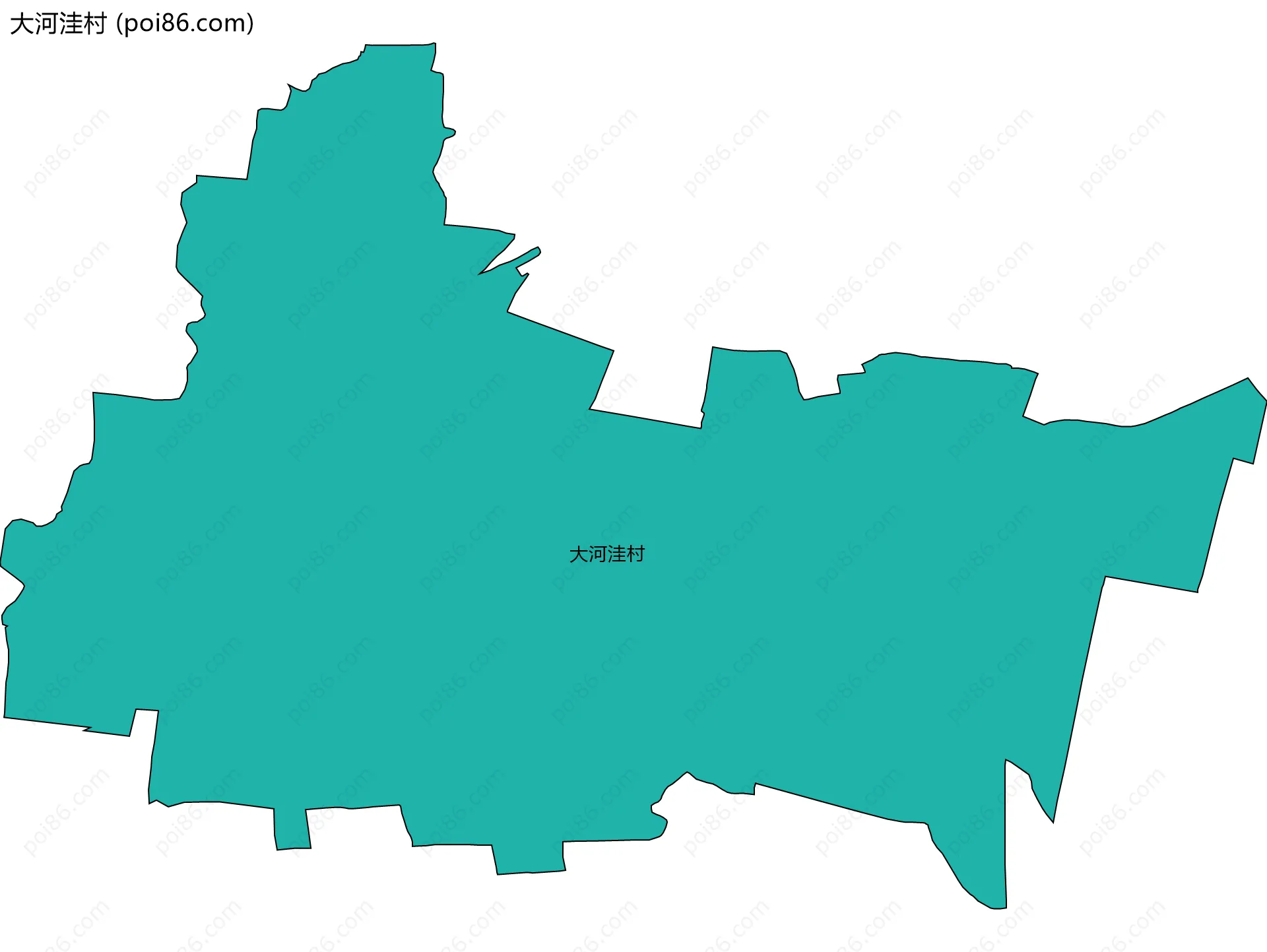 大河洼村边界地图