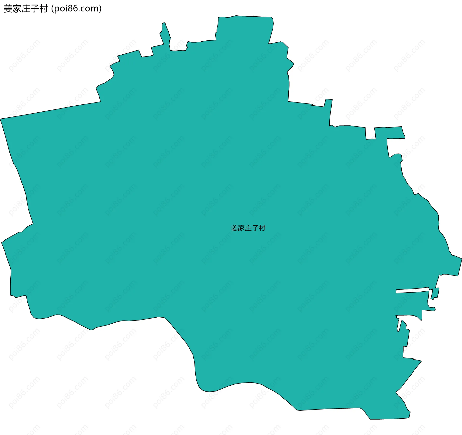 姜家庄子村边界地图