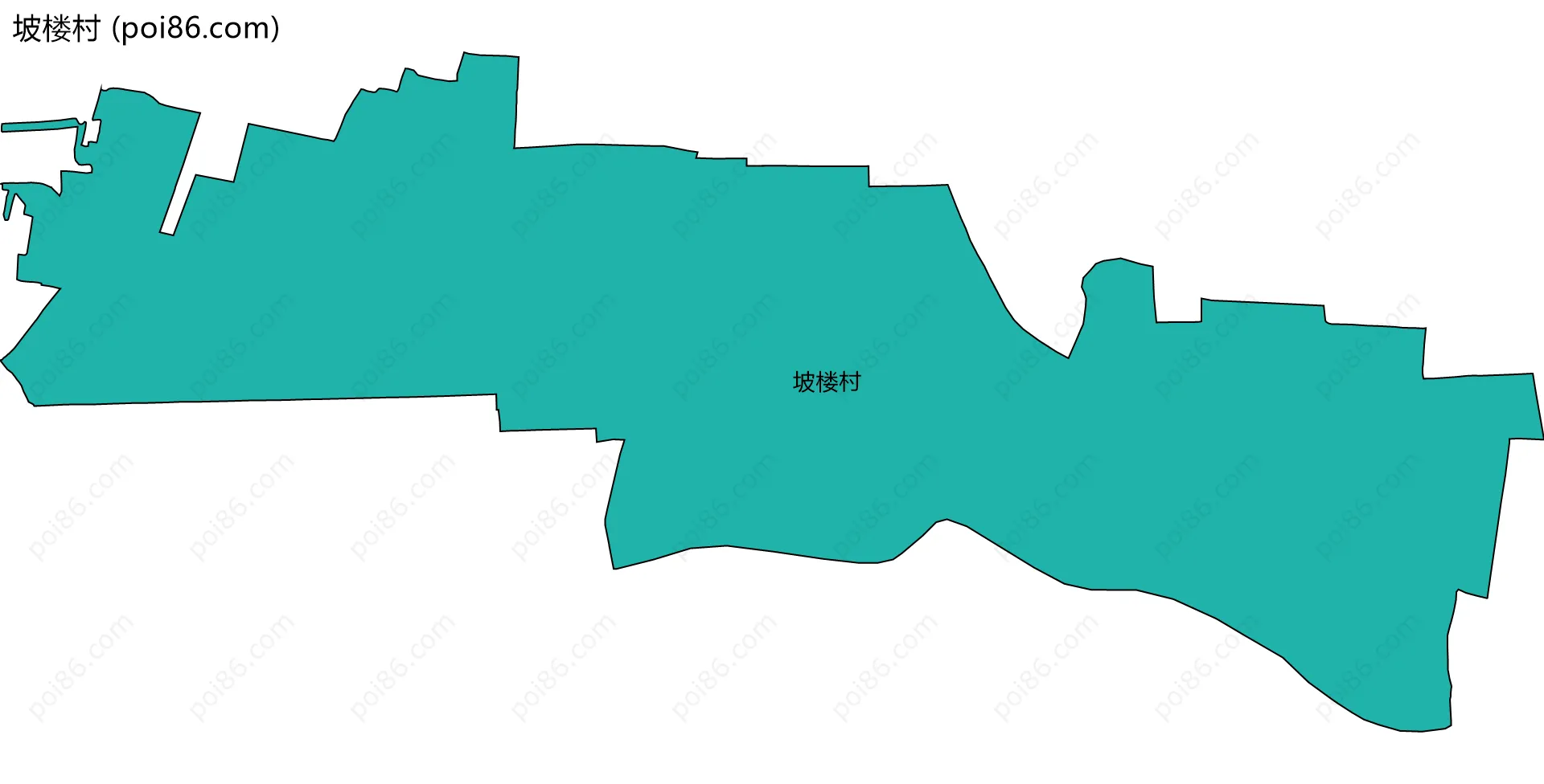 坡楼村边界地图