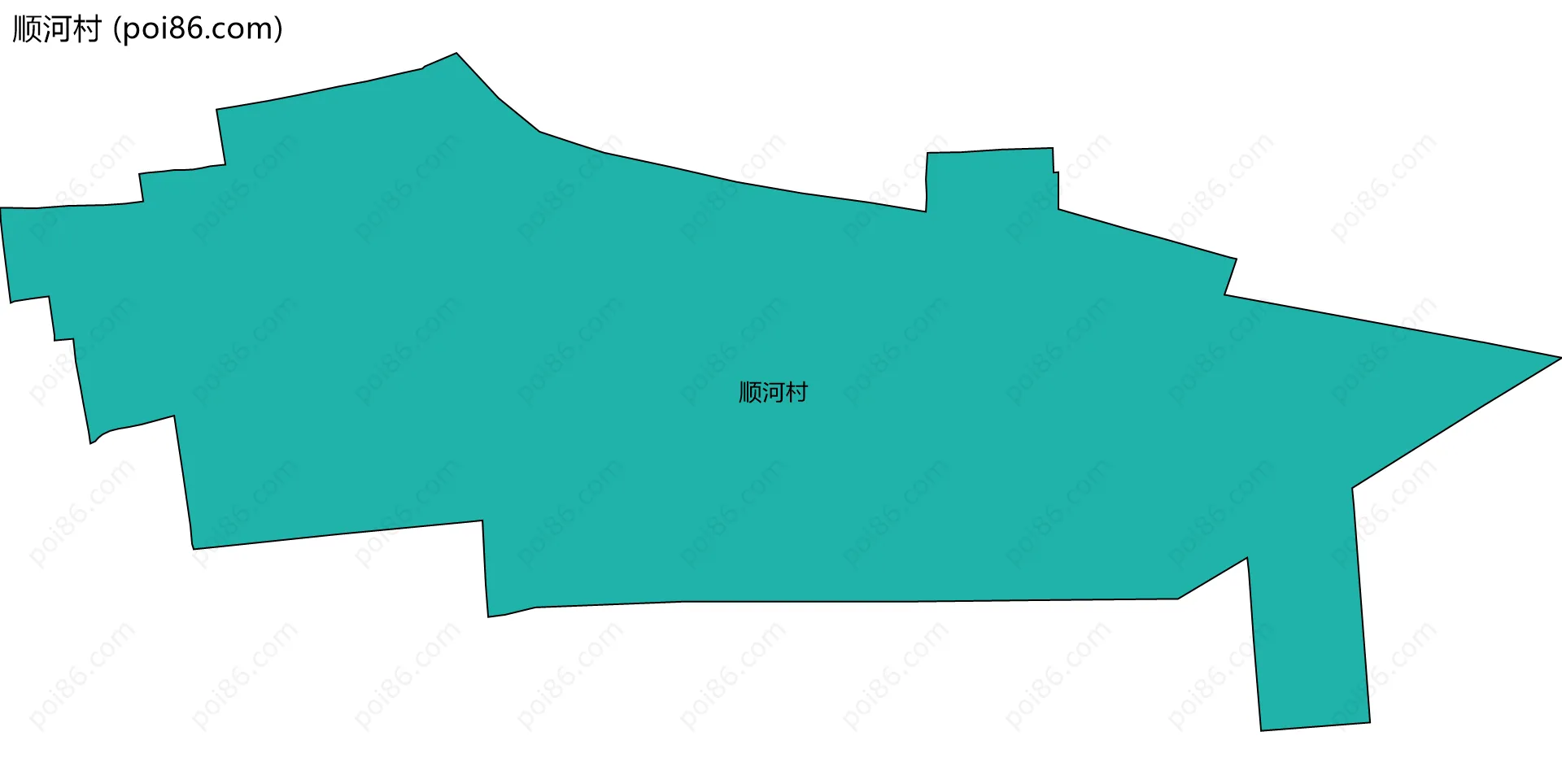 顺河村边界地图