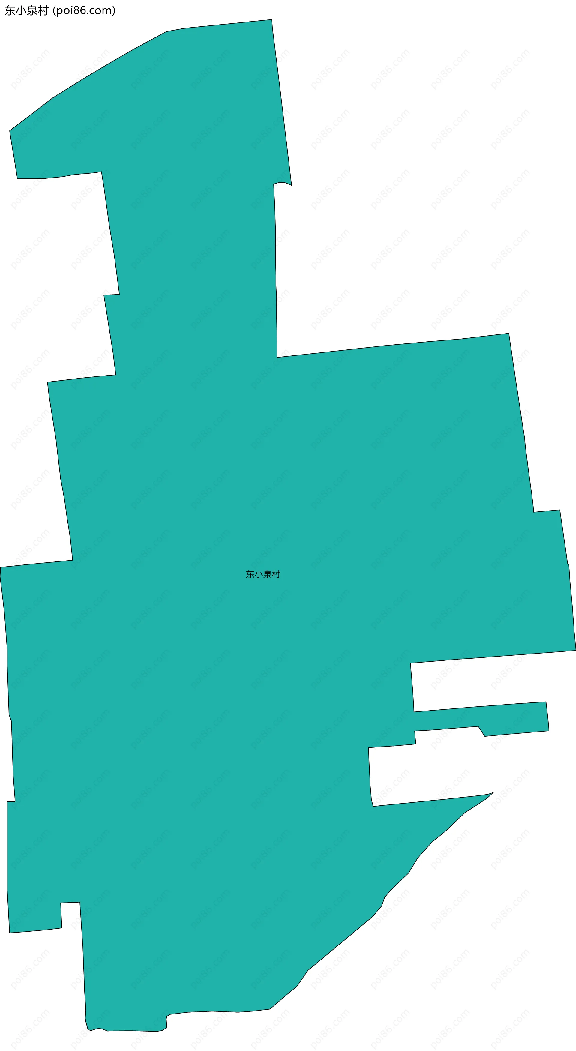 东小泉村边界地图