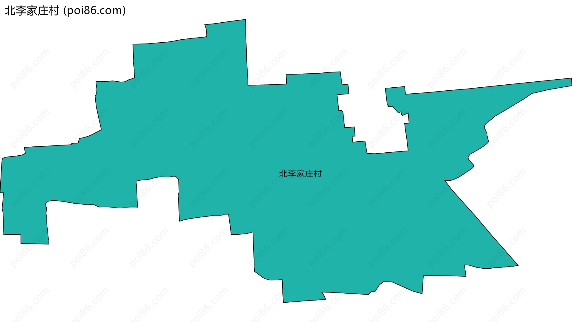 北李家庄村边界地图