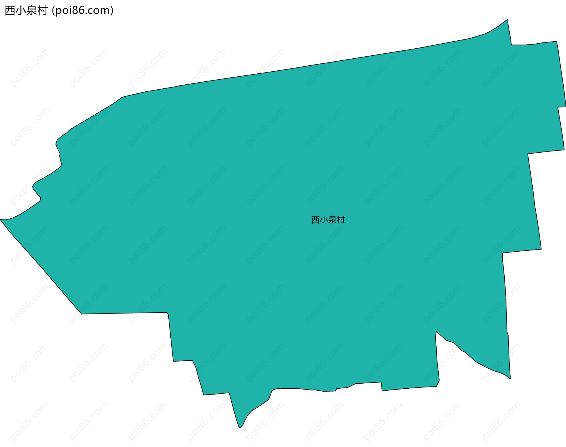 西小泉村边界地图