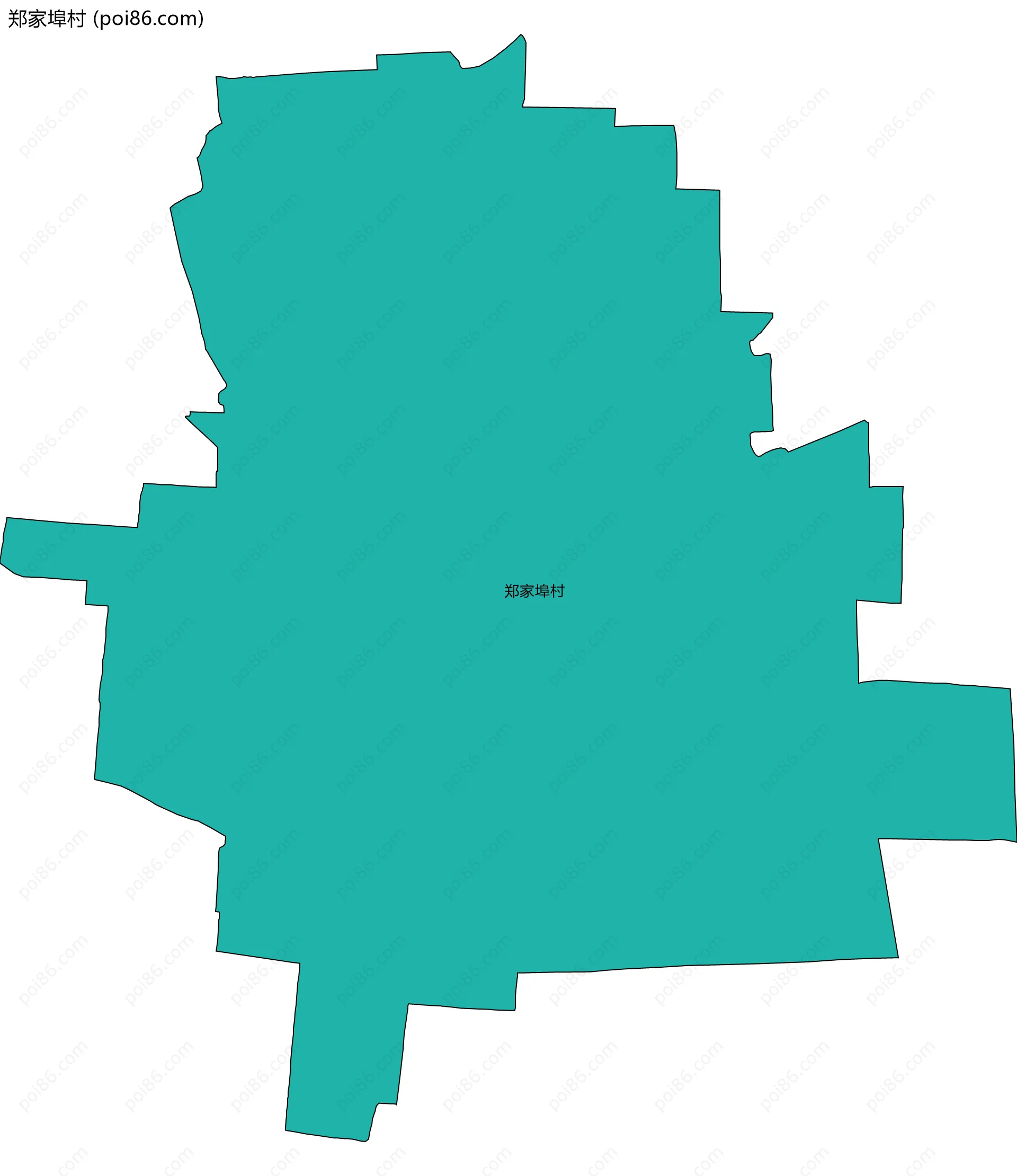 郑家埠村边界地图