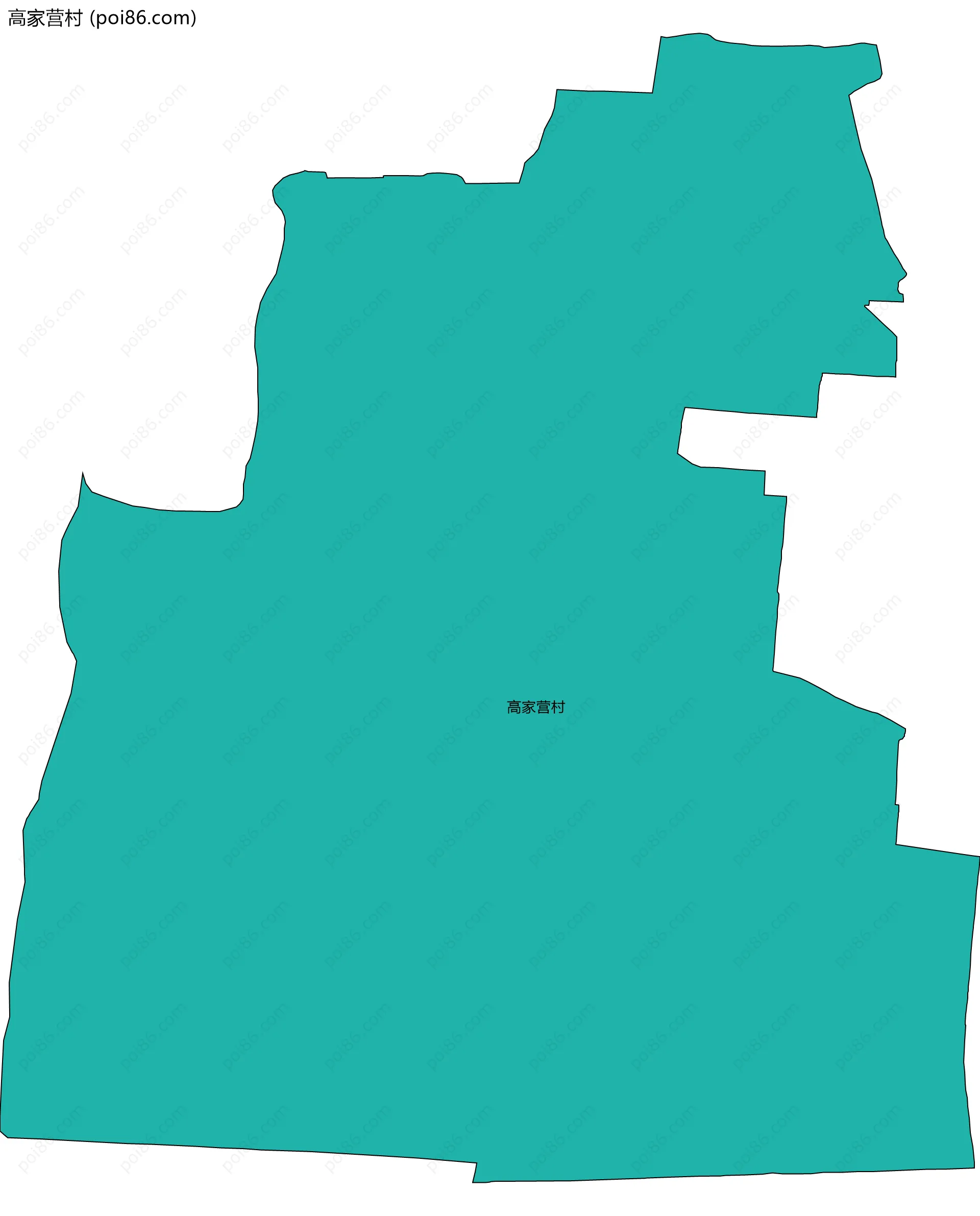 高家营村边界地图