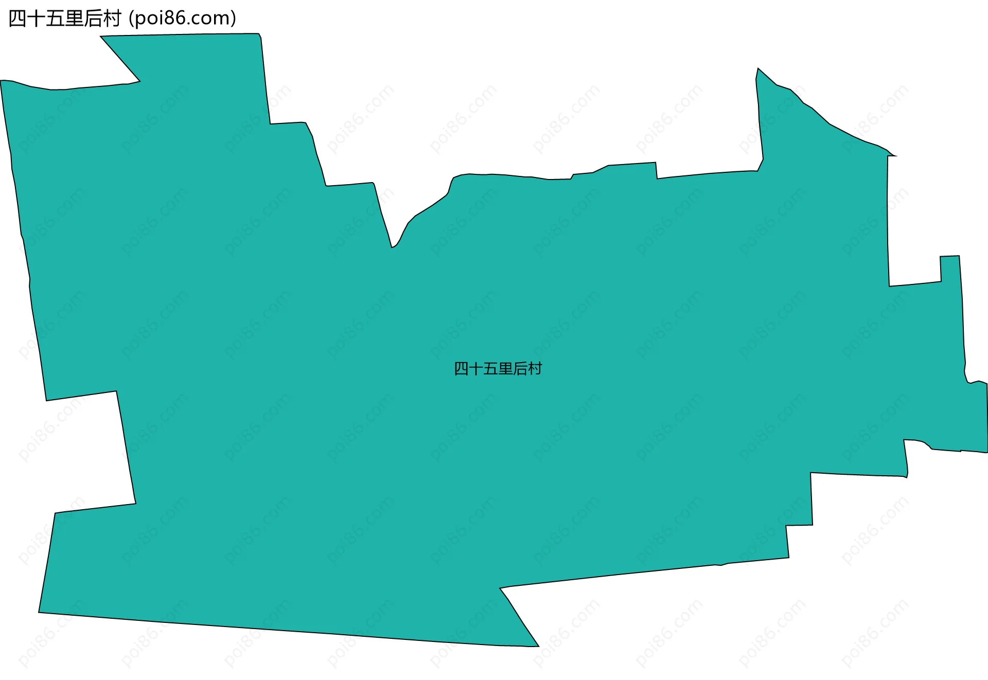 四十五里后村边界地图