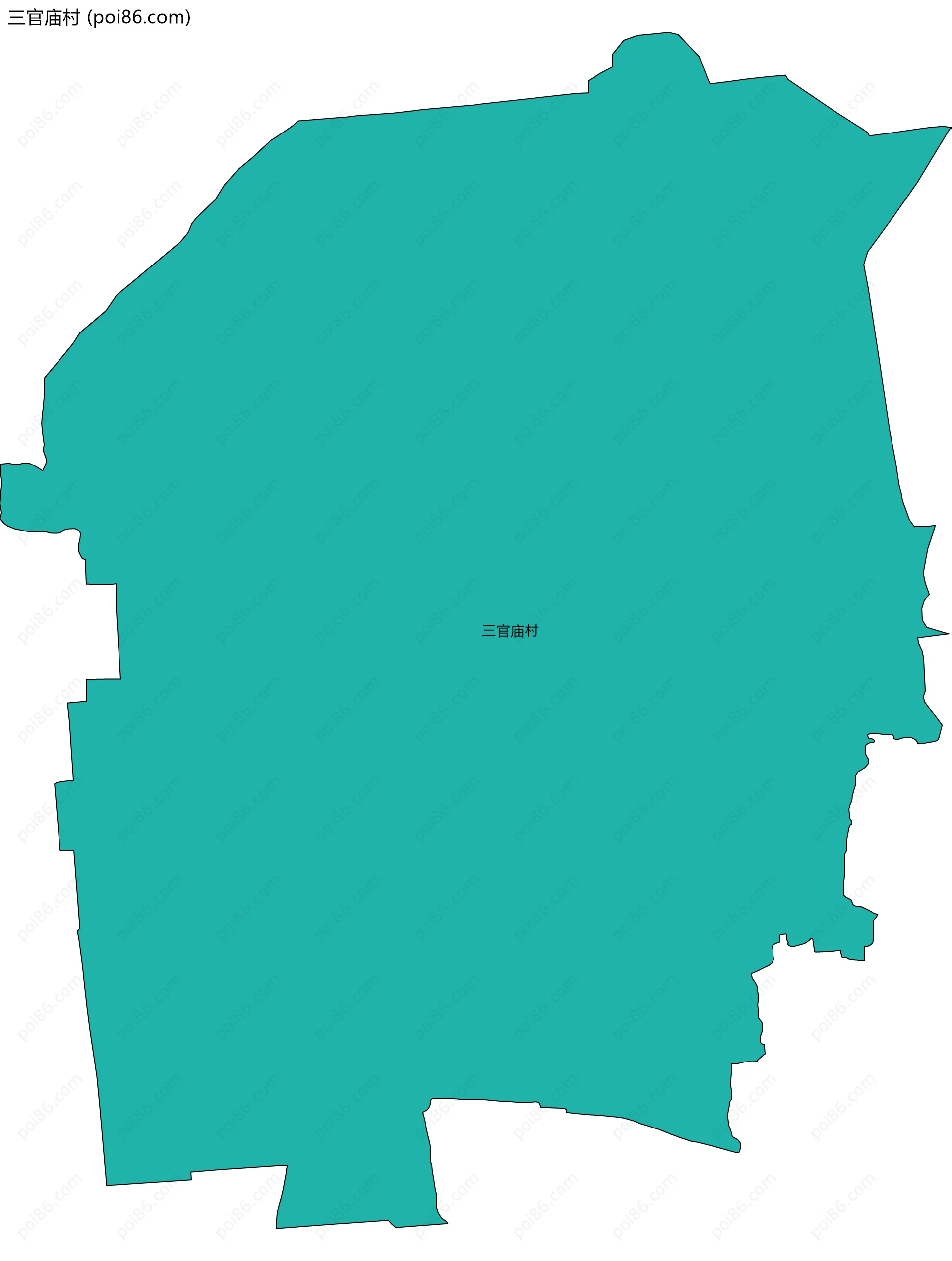 三官庙村边界地图