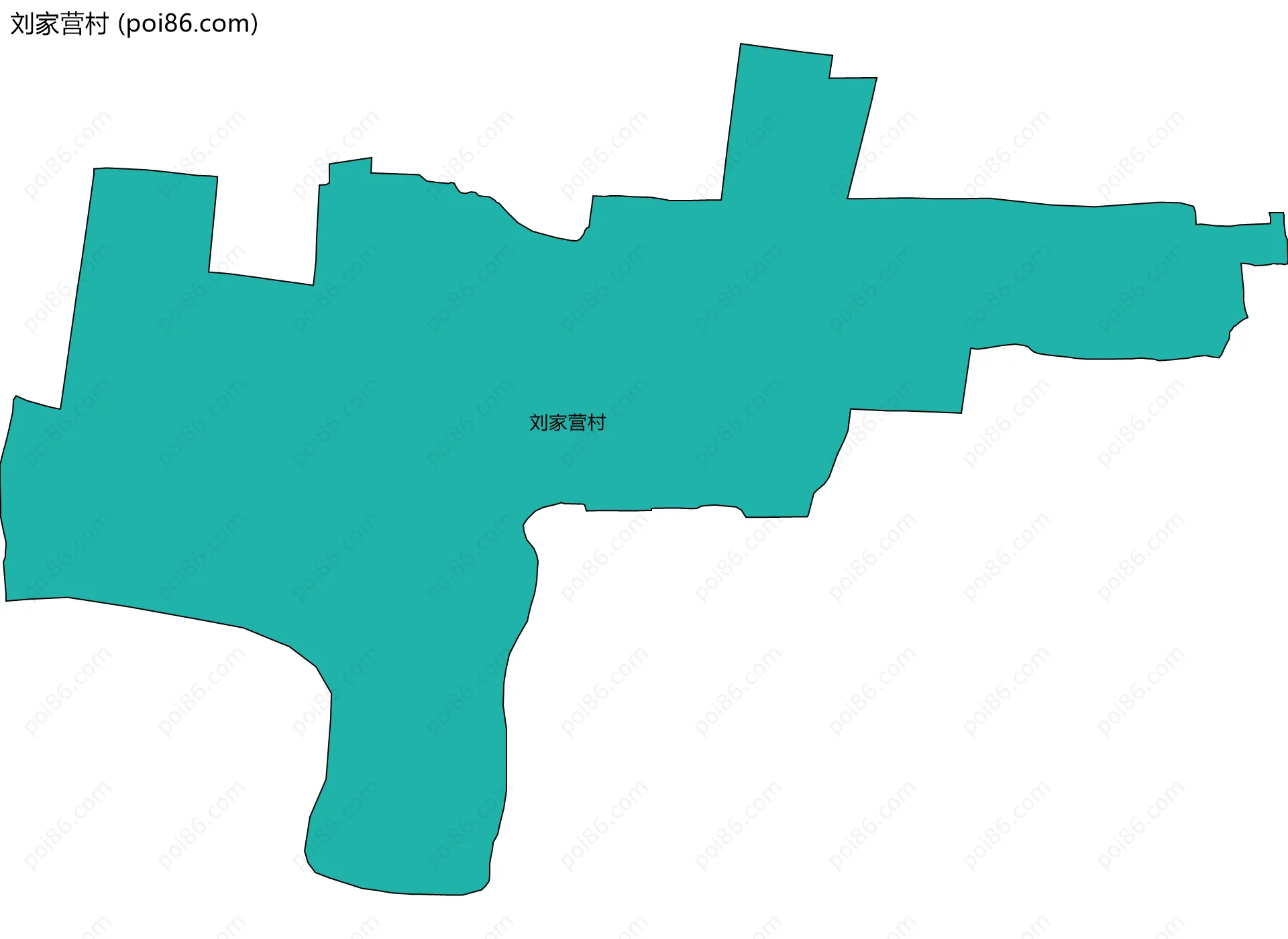 刘家营村边界地图