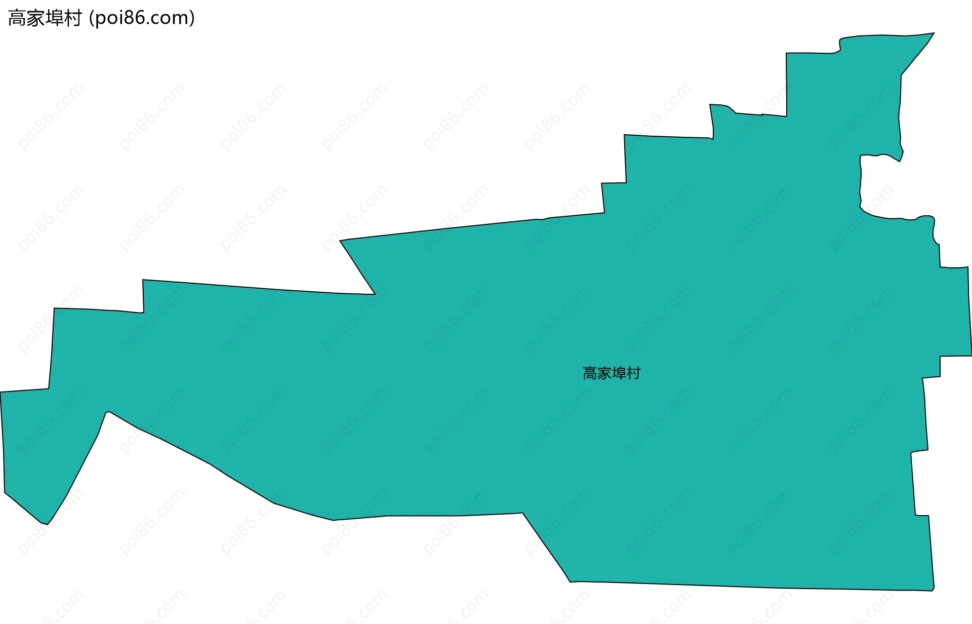 高家埠村边界地图