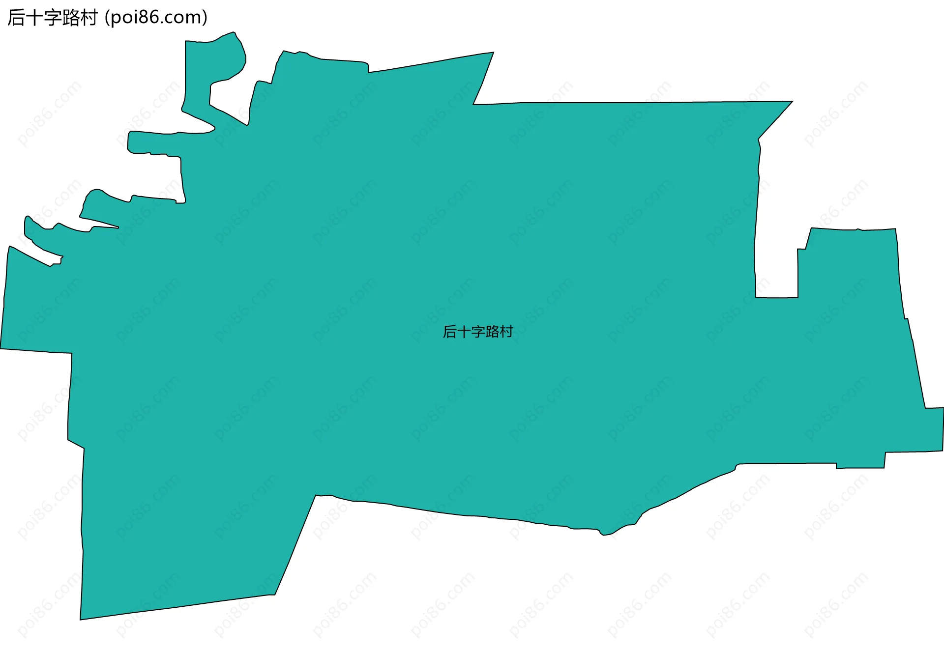 后十字路村边界地图