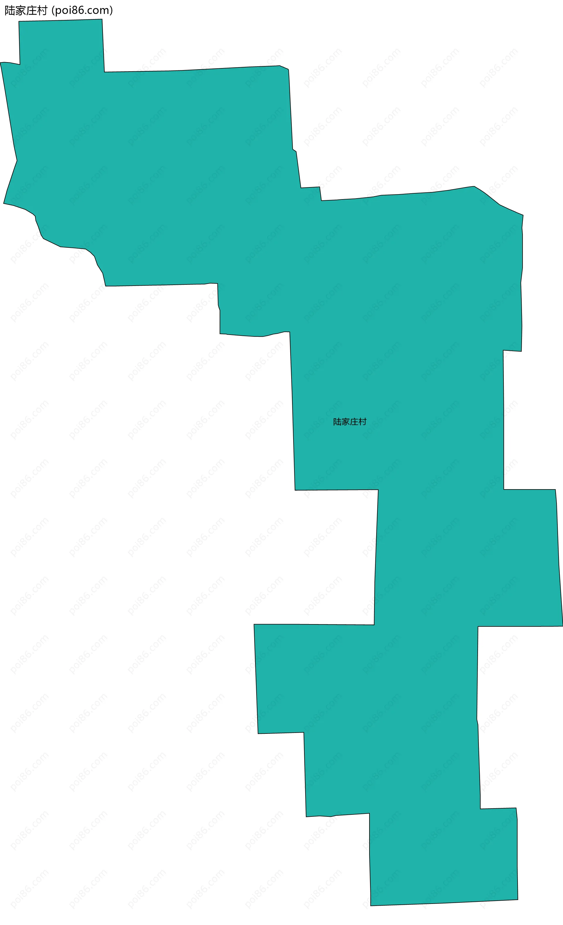 陆家庄村边界地图