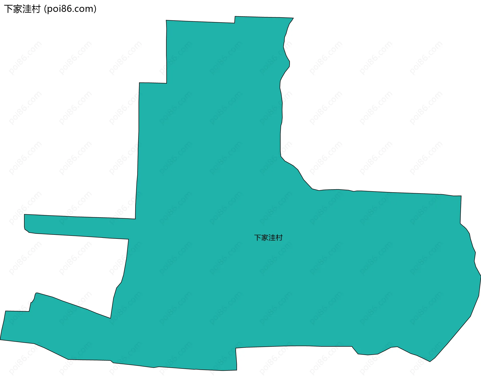 下家洼村边界地图