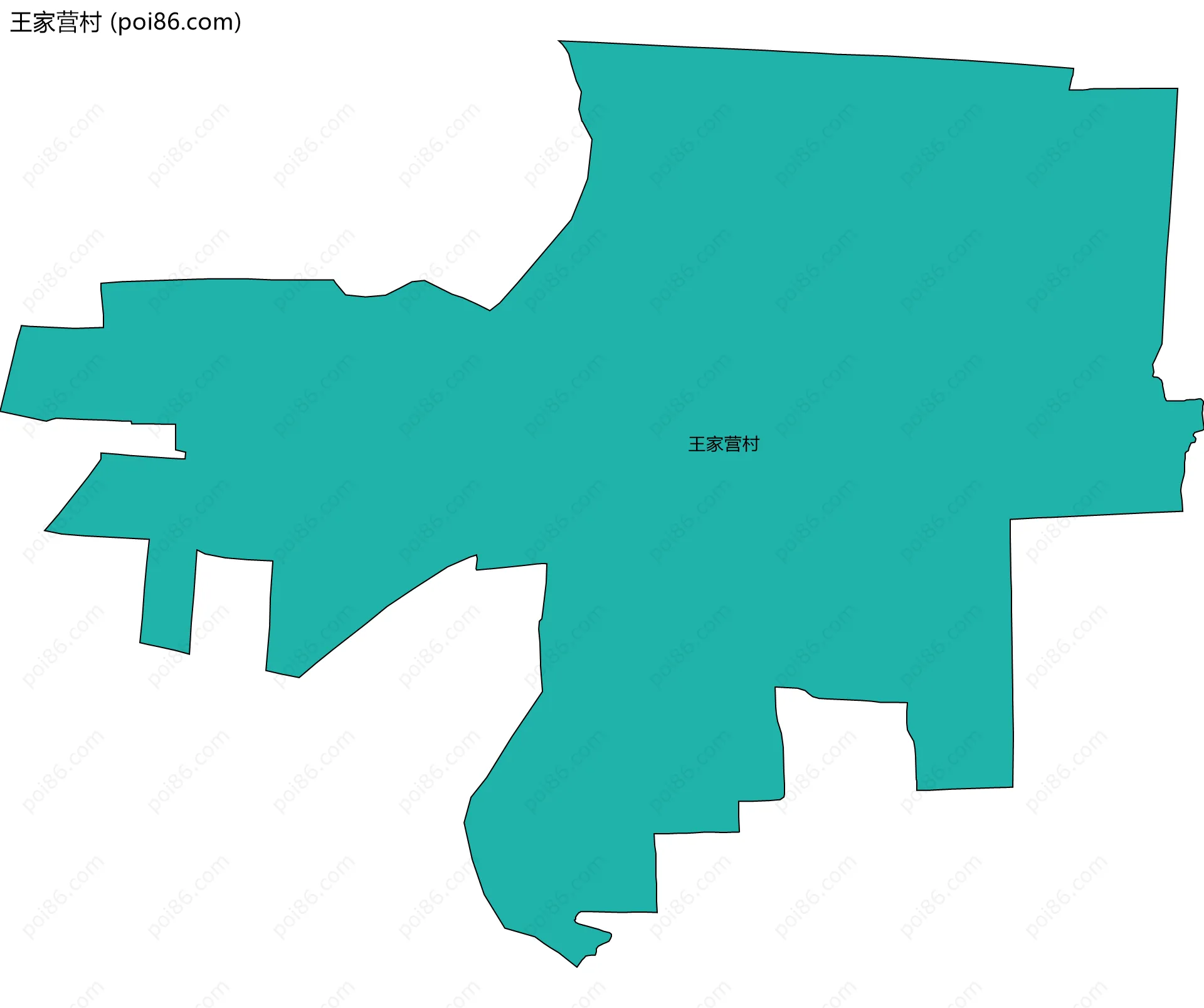 王家营村边界地图