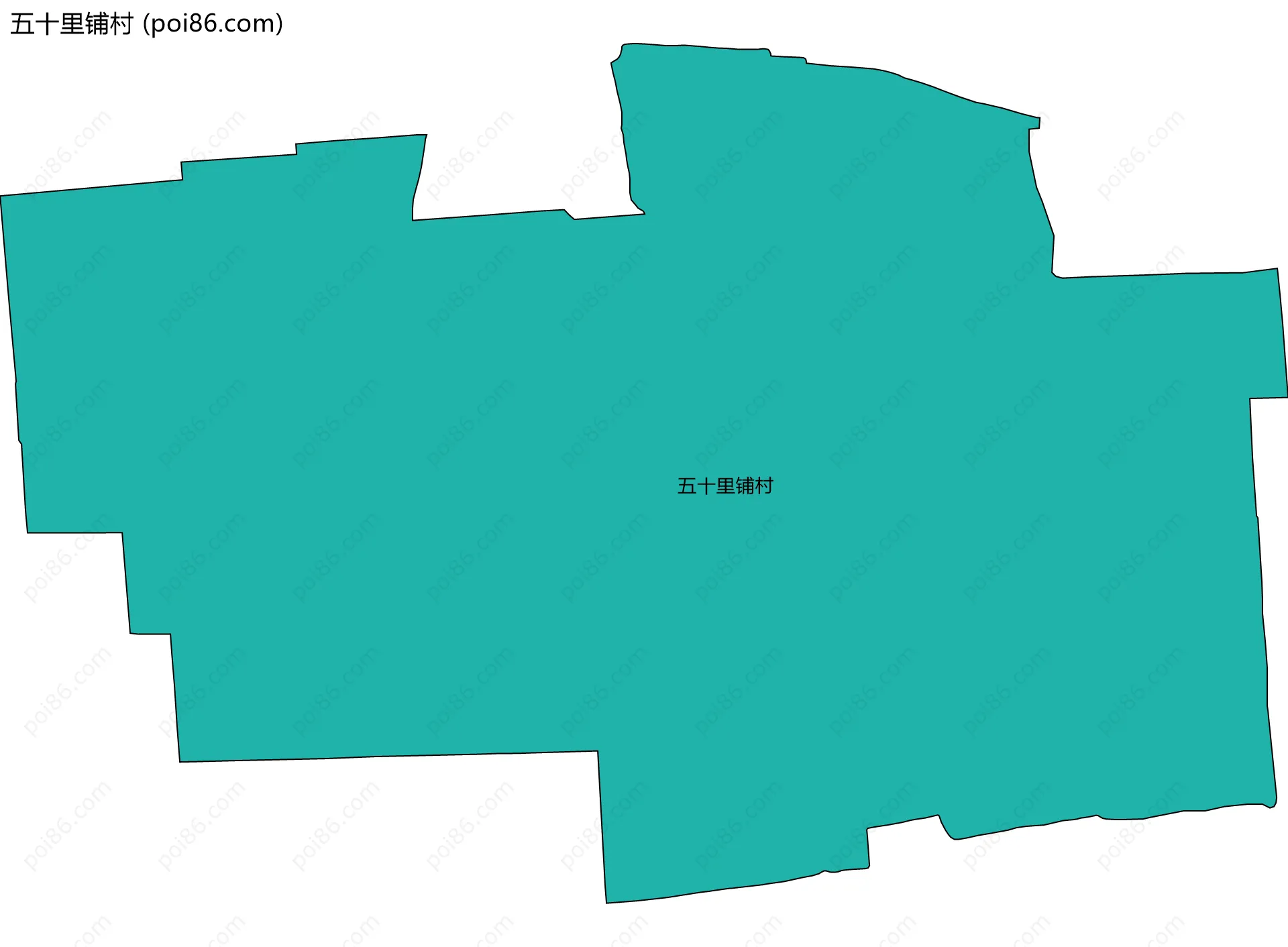 五十里铺村边界地图