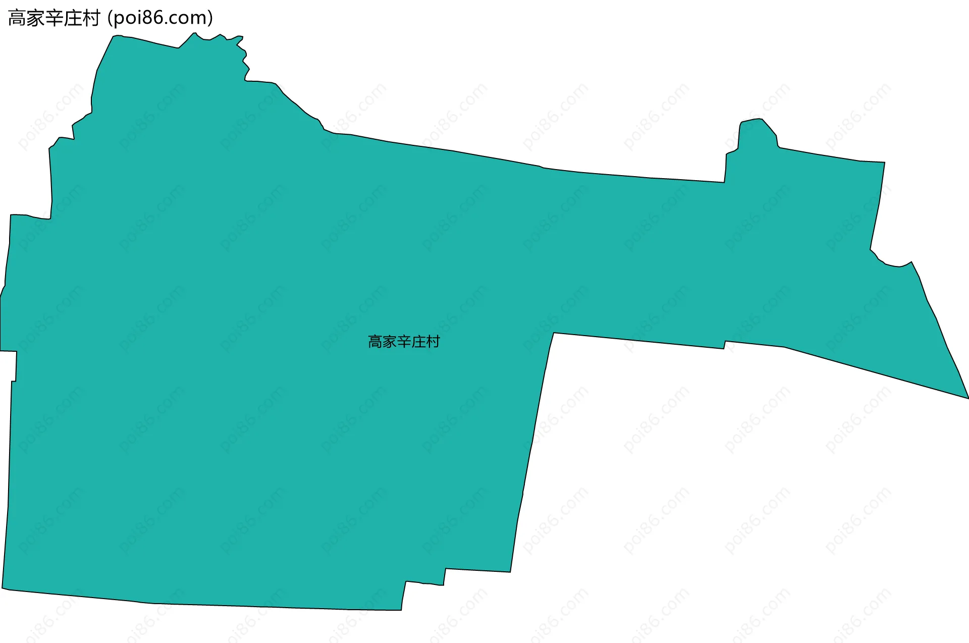 高家辛庄村边界地图
