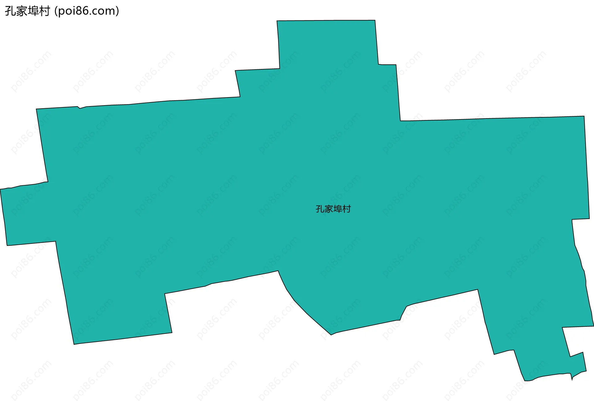 孔家埠村边界地图