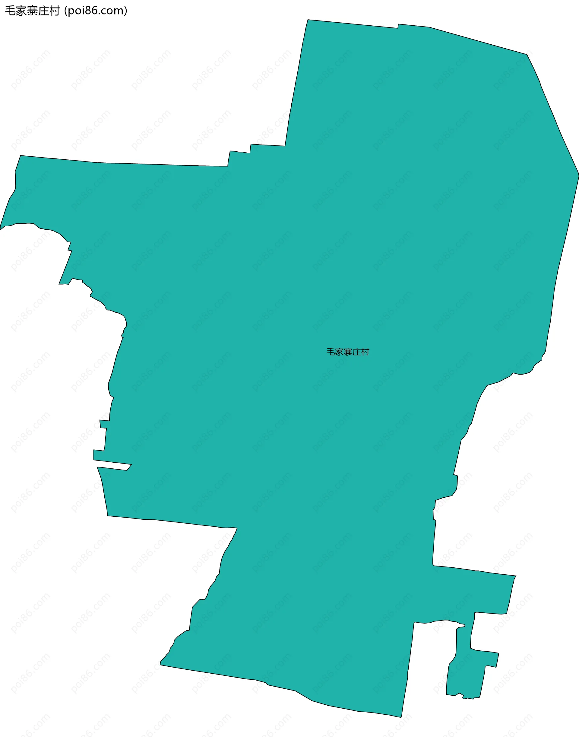 毛家寨庄村边界地图