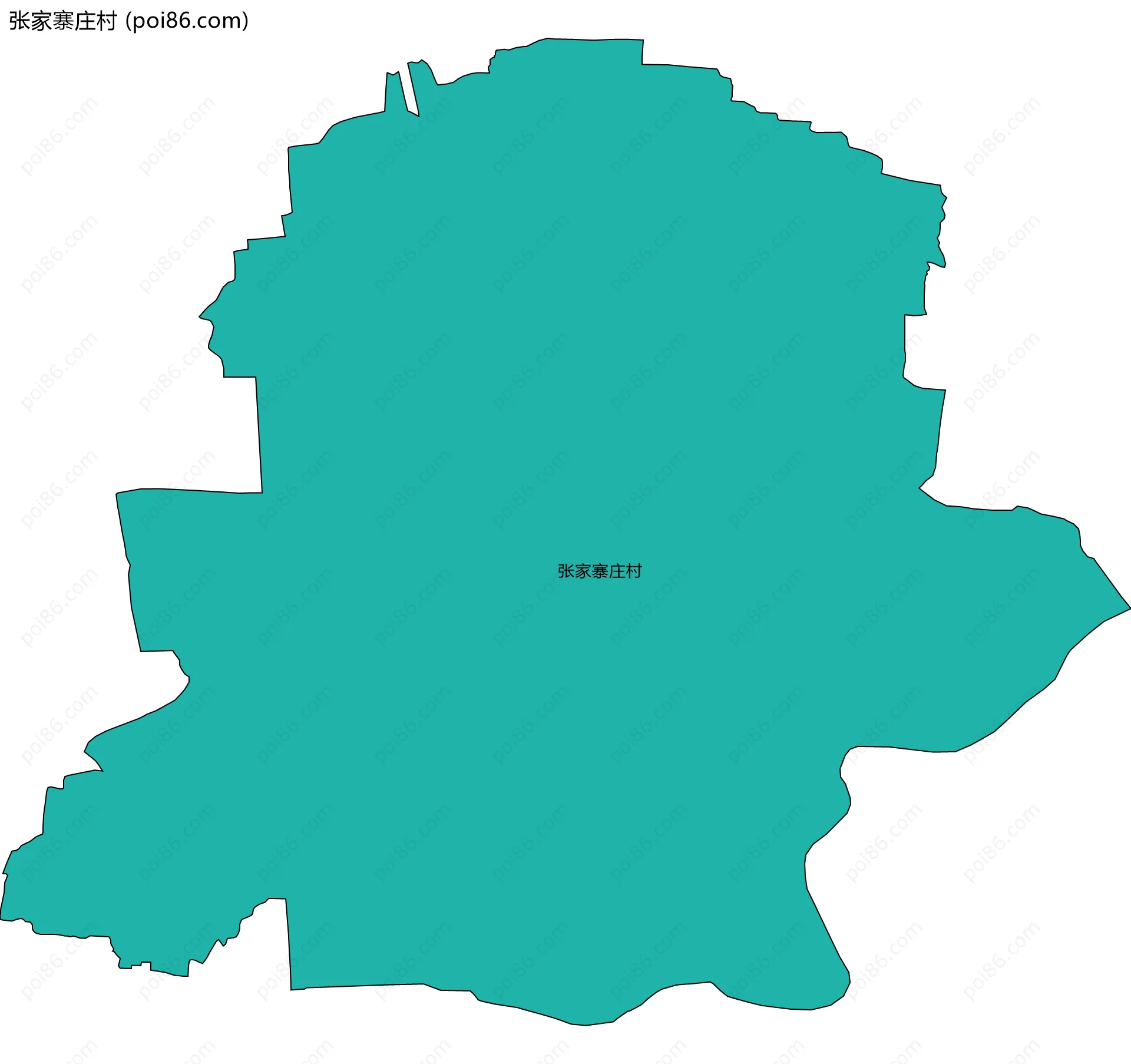 张家寨庄村边界地图