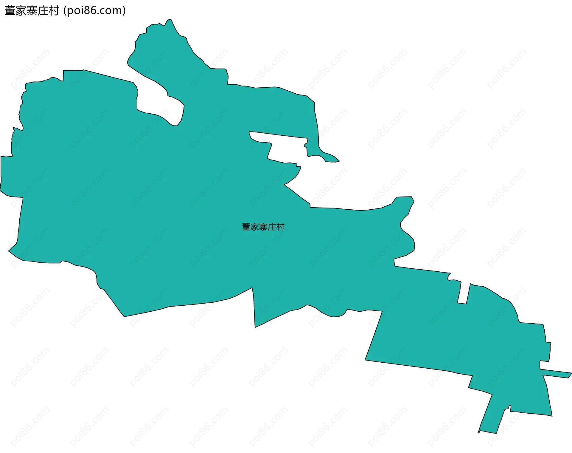 董家寨庄村边界地图
