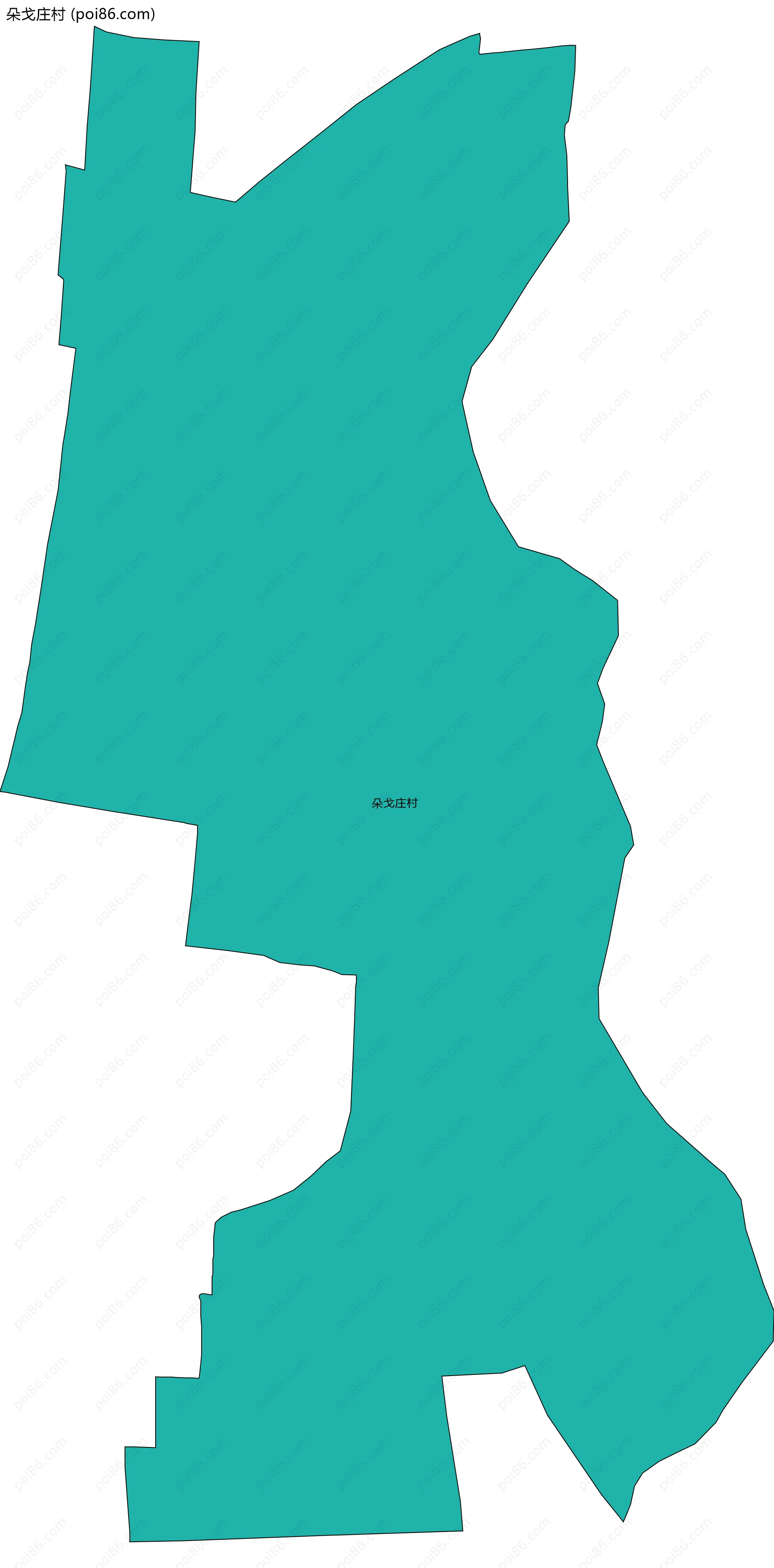 朵戈庄村边界地图