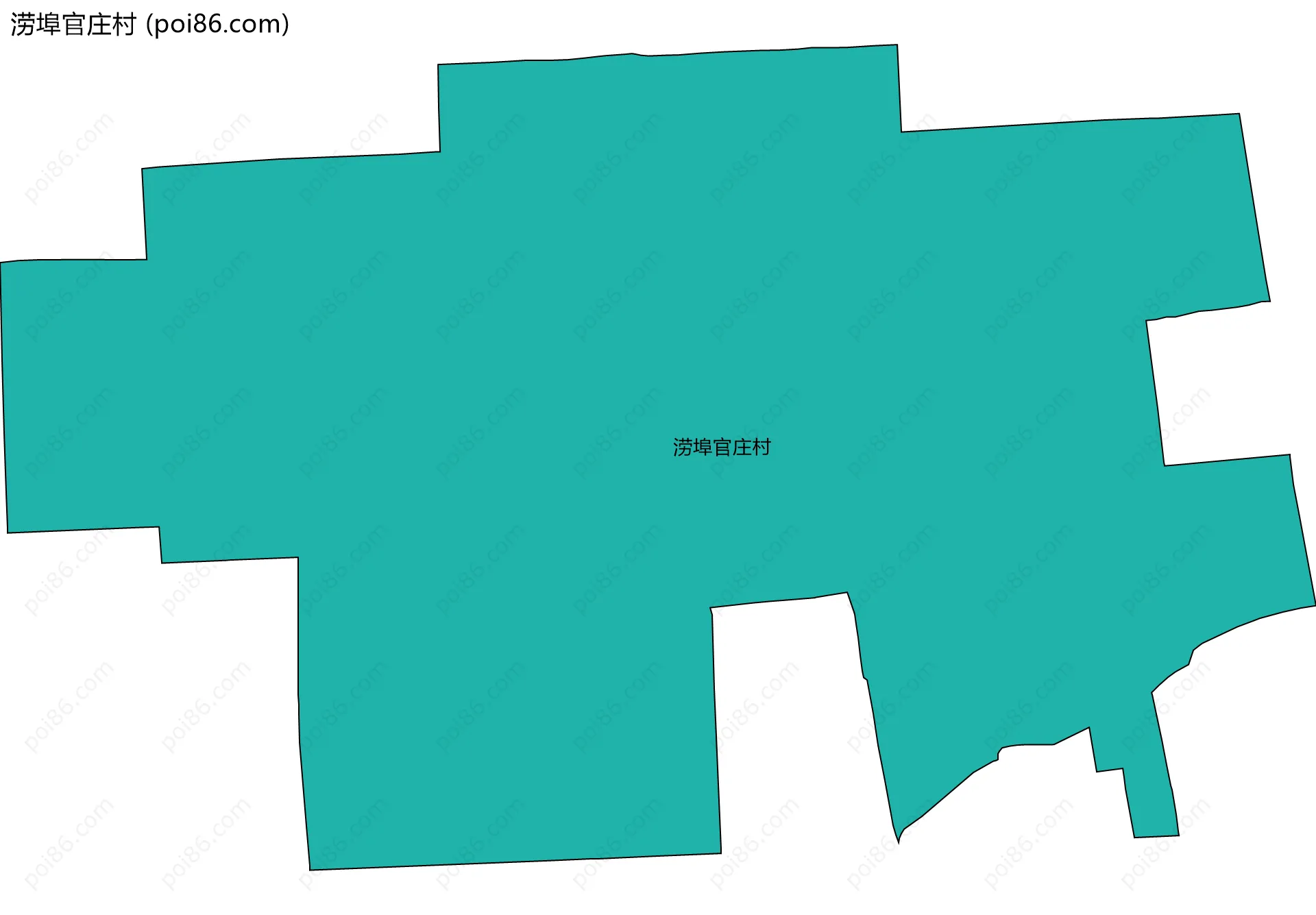 涝埠官庄村边界地图