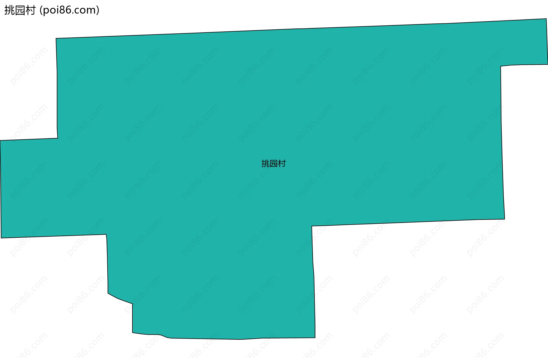 挑园村边界地图