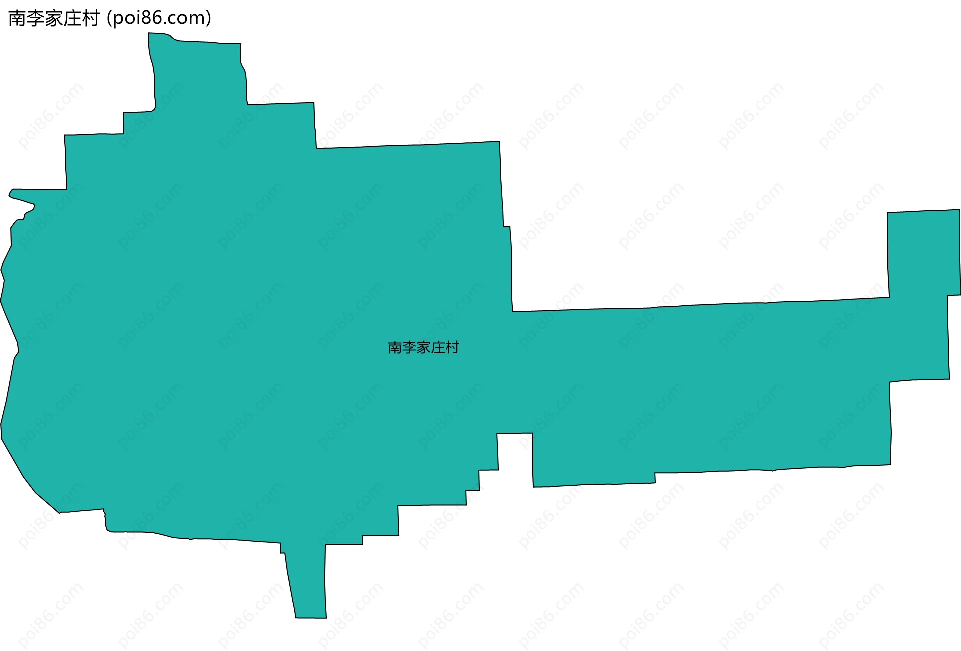 南李家庄村边界地图