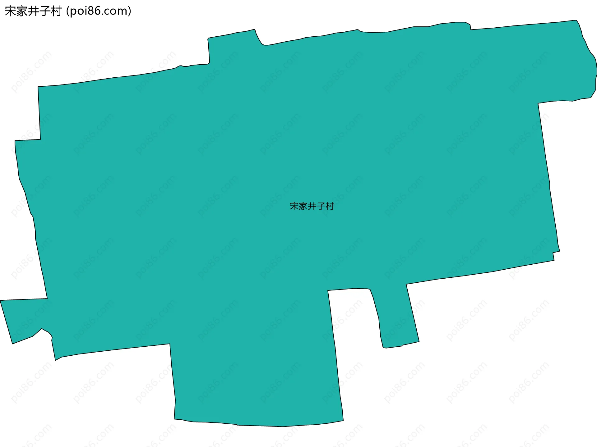 宋家井子村边界地图