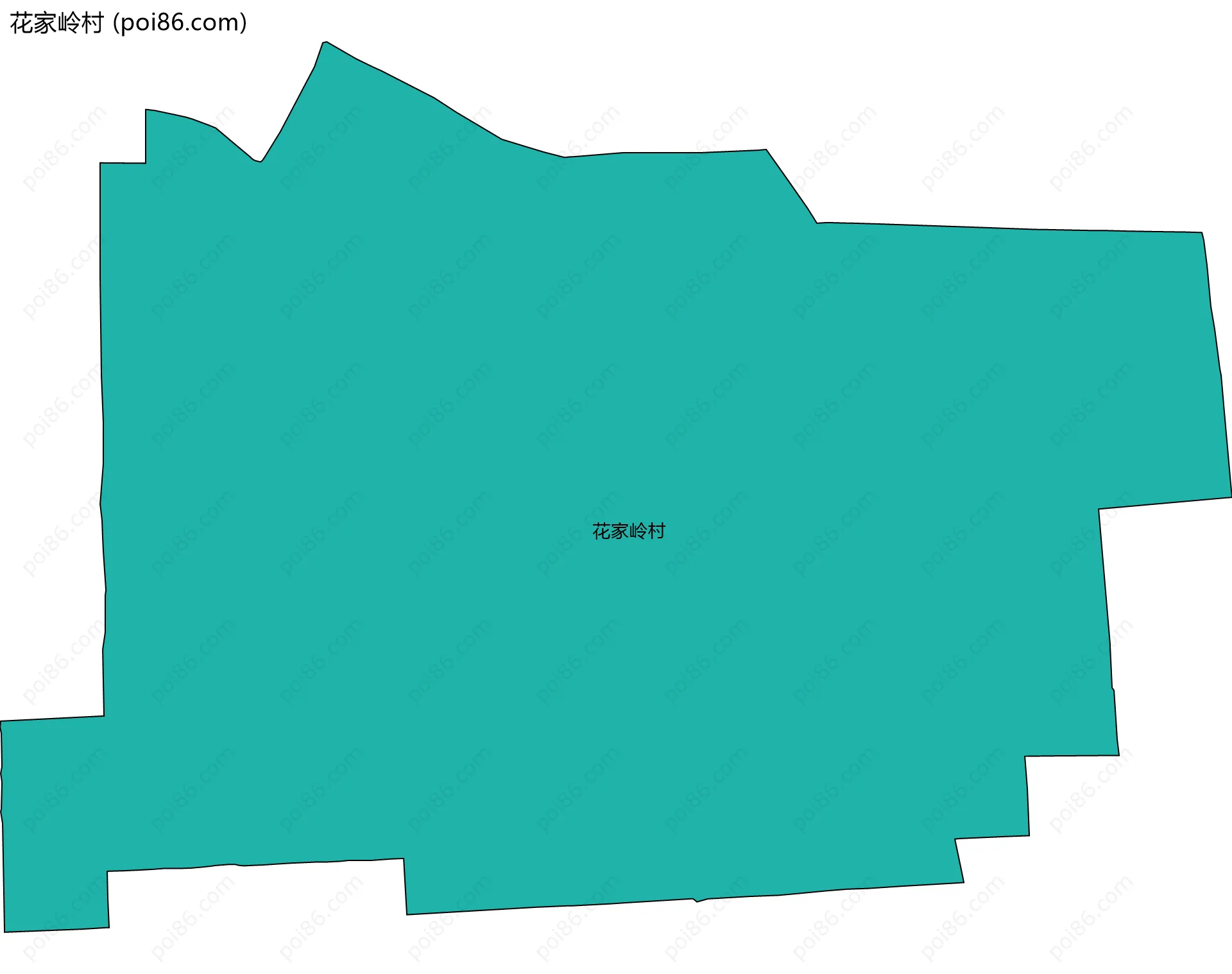 花家岭村边界地图
