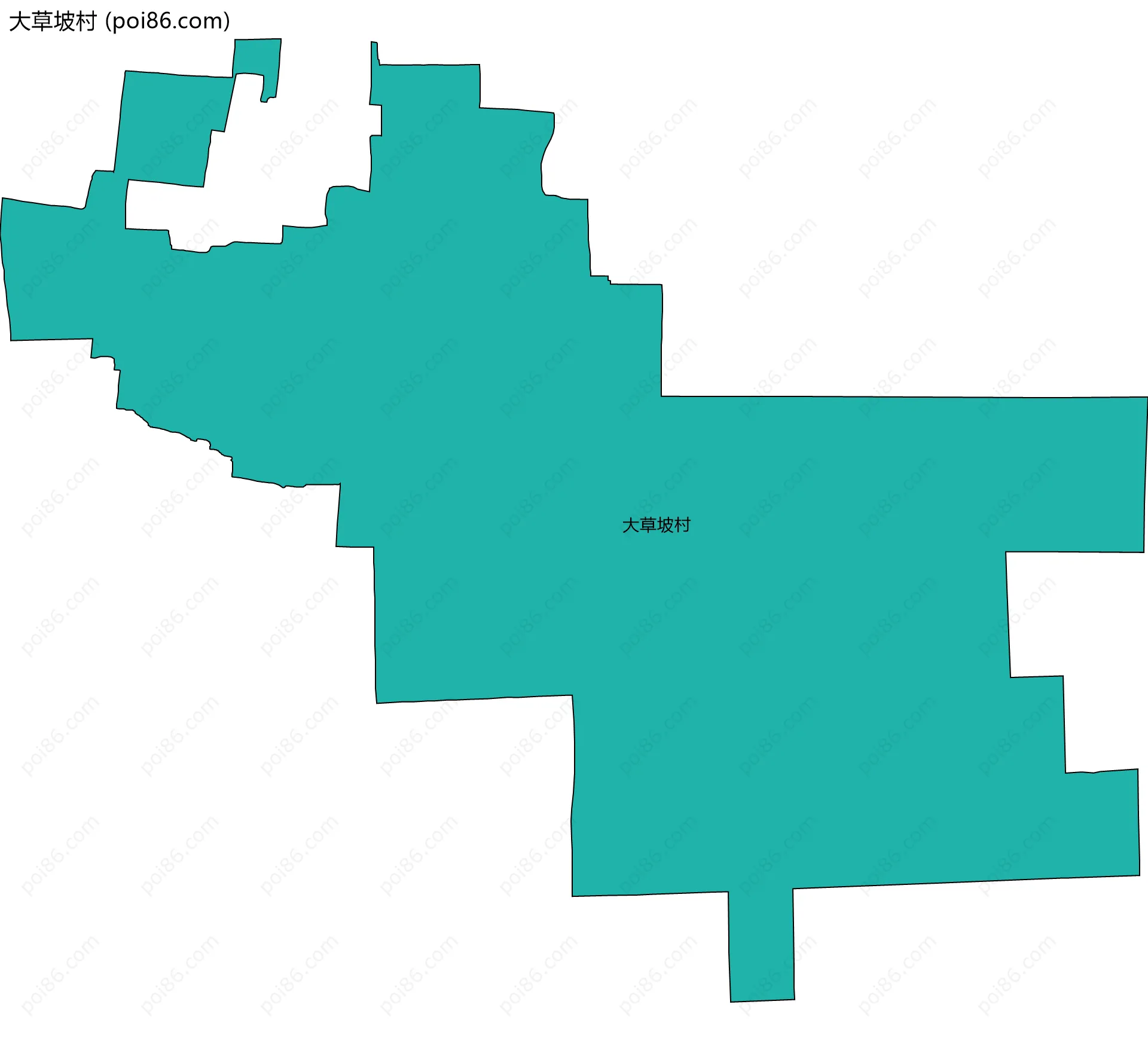 大草坡村边界地图