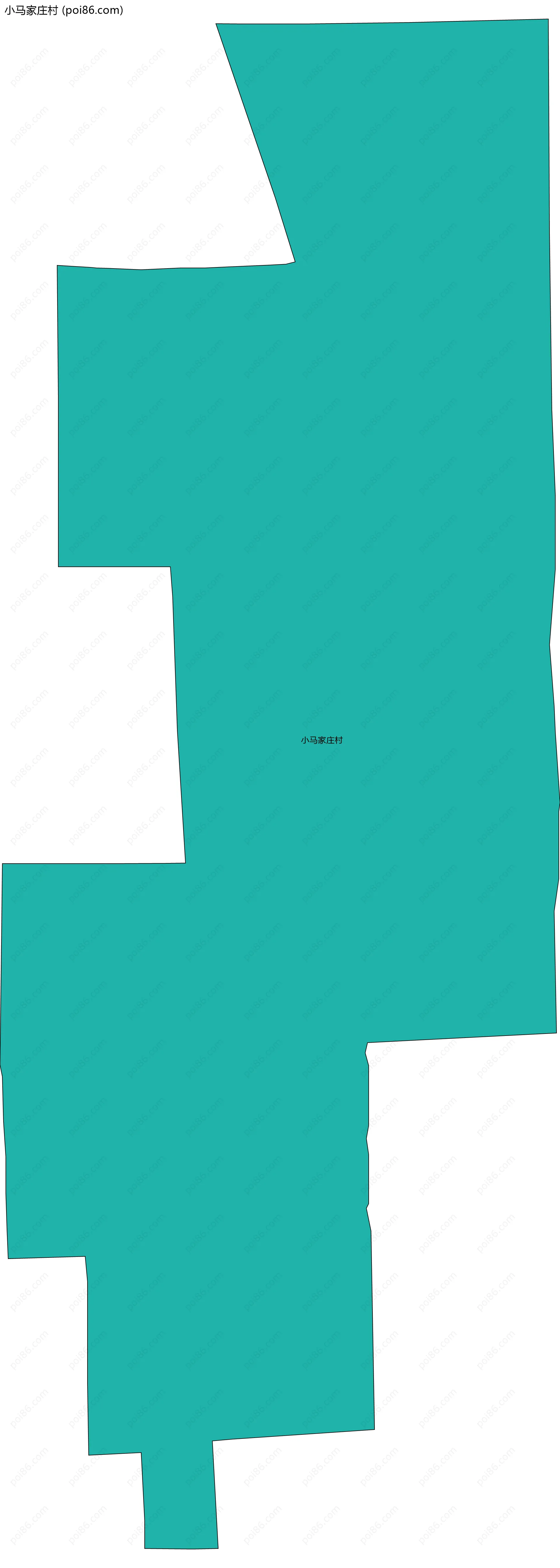 小马家庄村边界地图