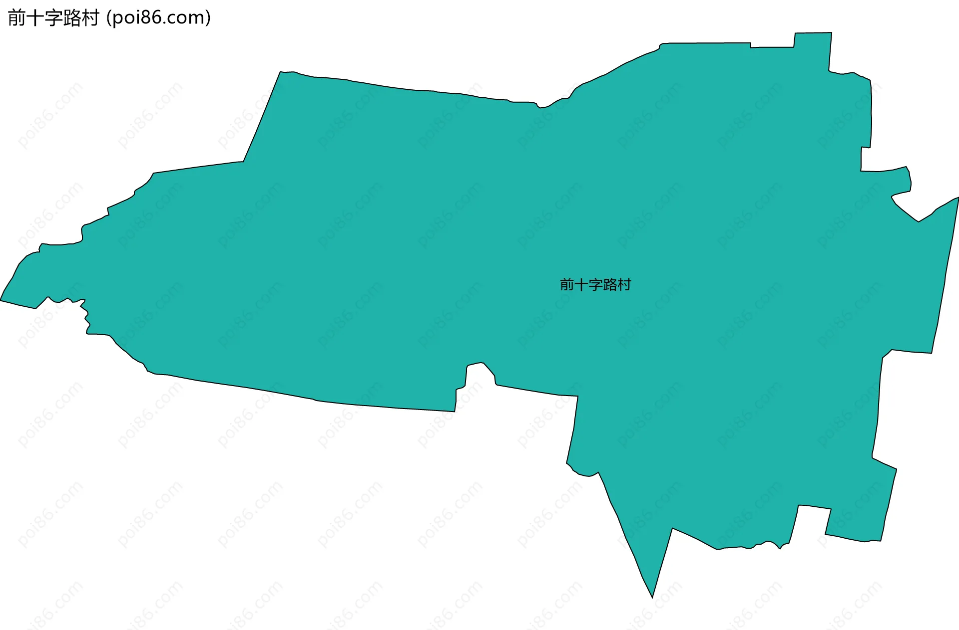 前十字路村边界地图