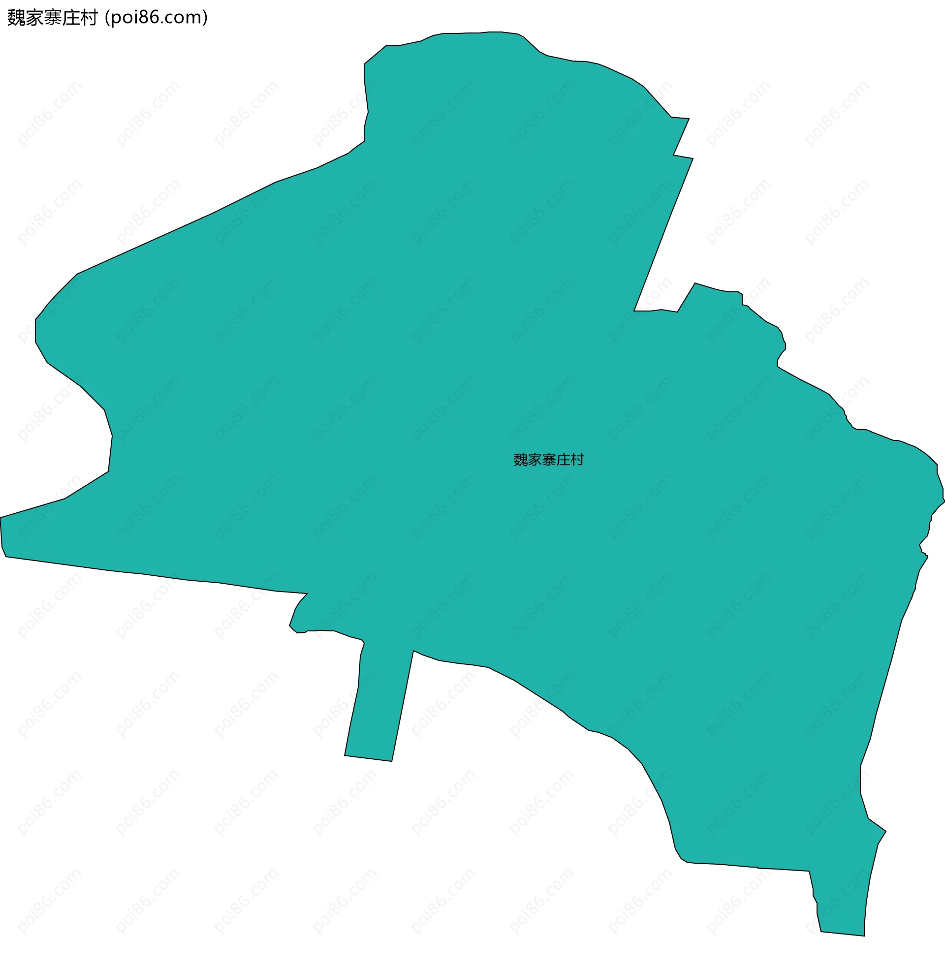 魏家寨庄村边界地图