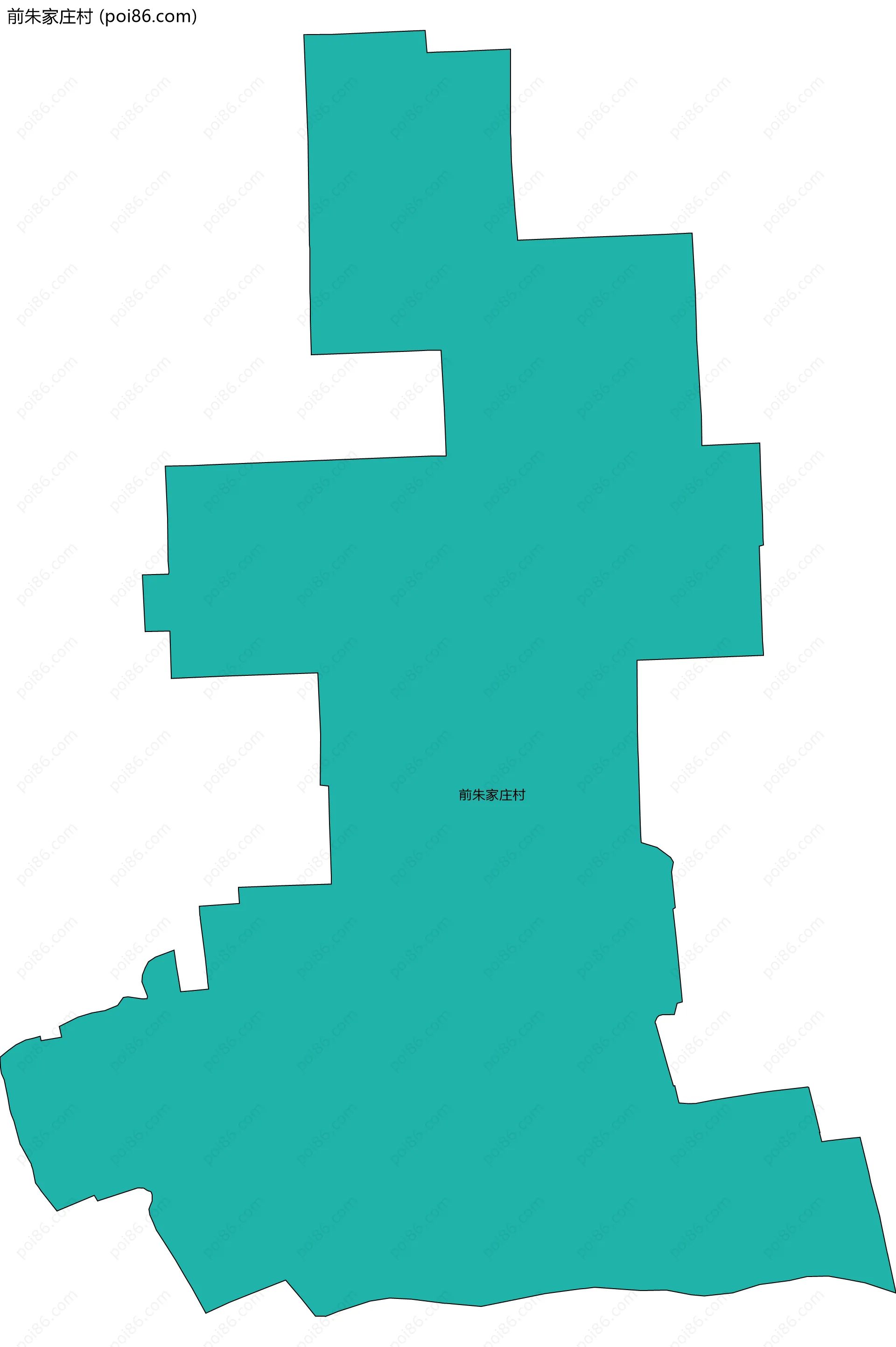 前朱家庄村边界地图
