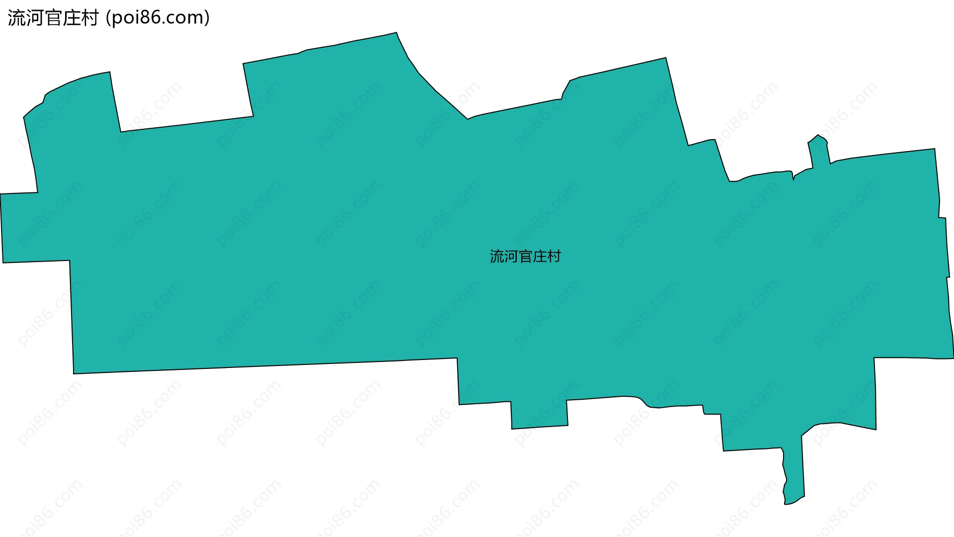 流河官庄村边界地图