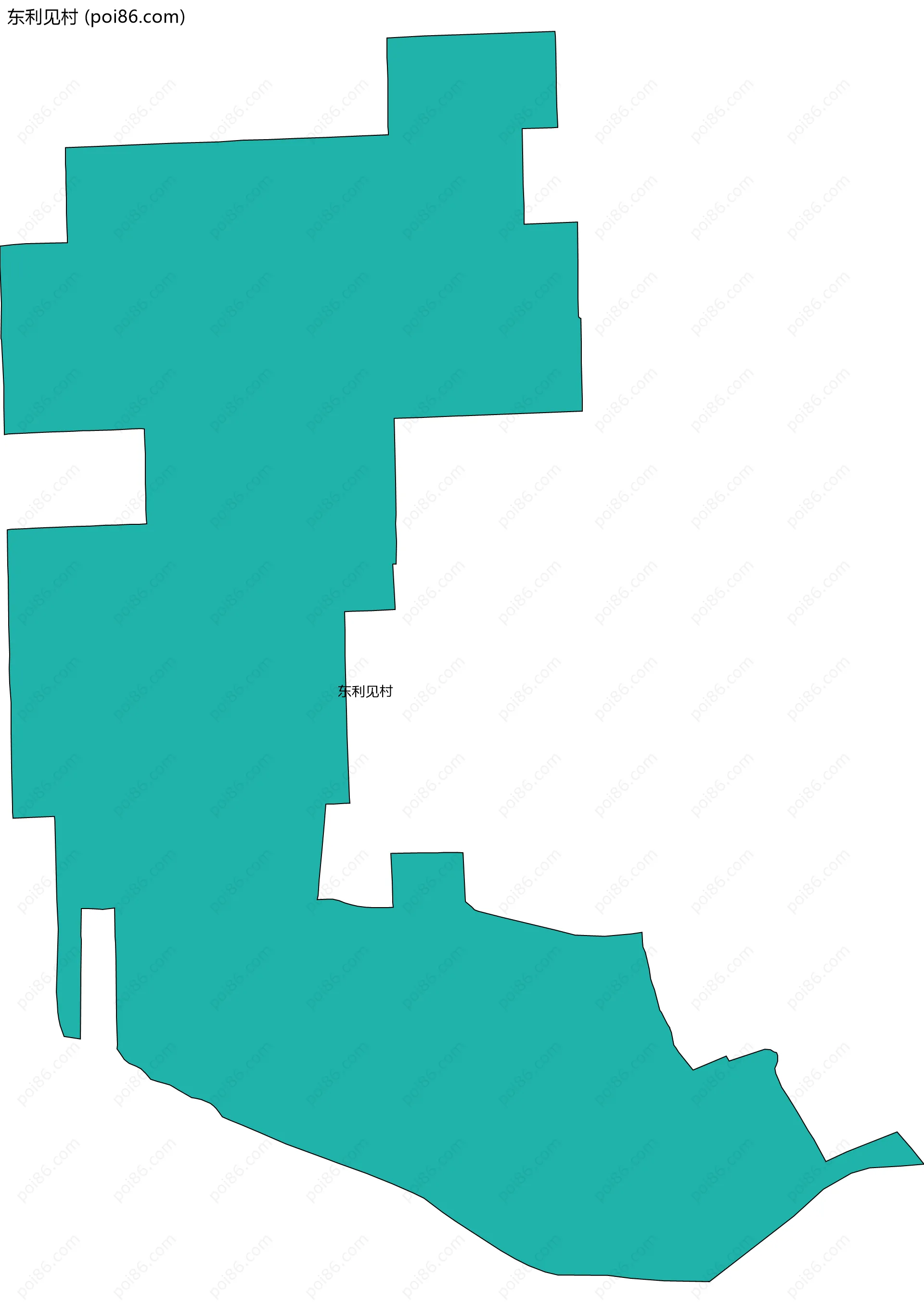 东利见村边界地图