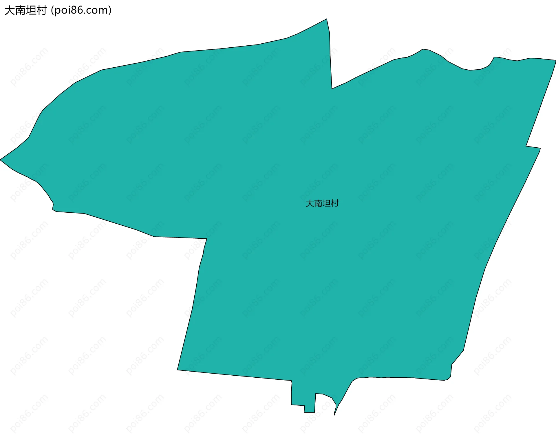 大南坦村边界地图