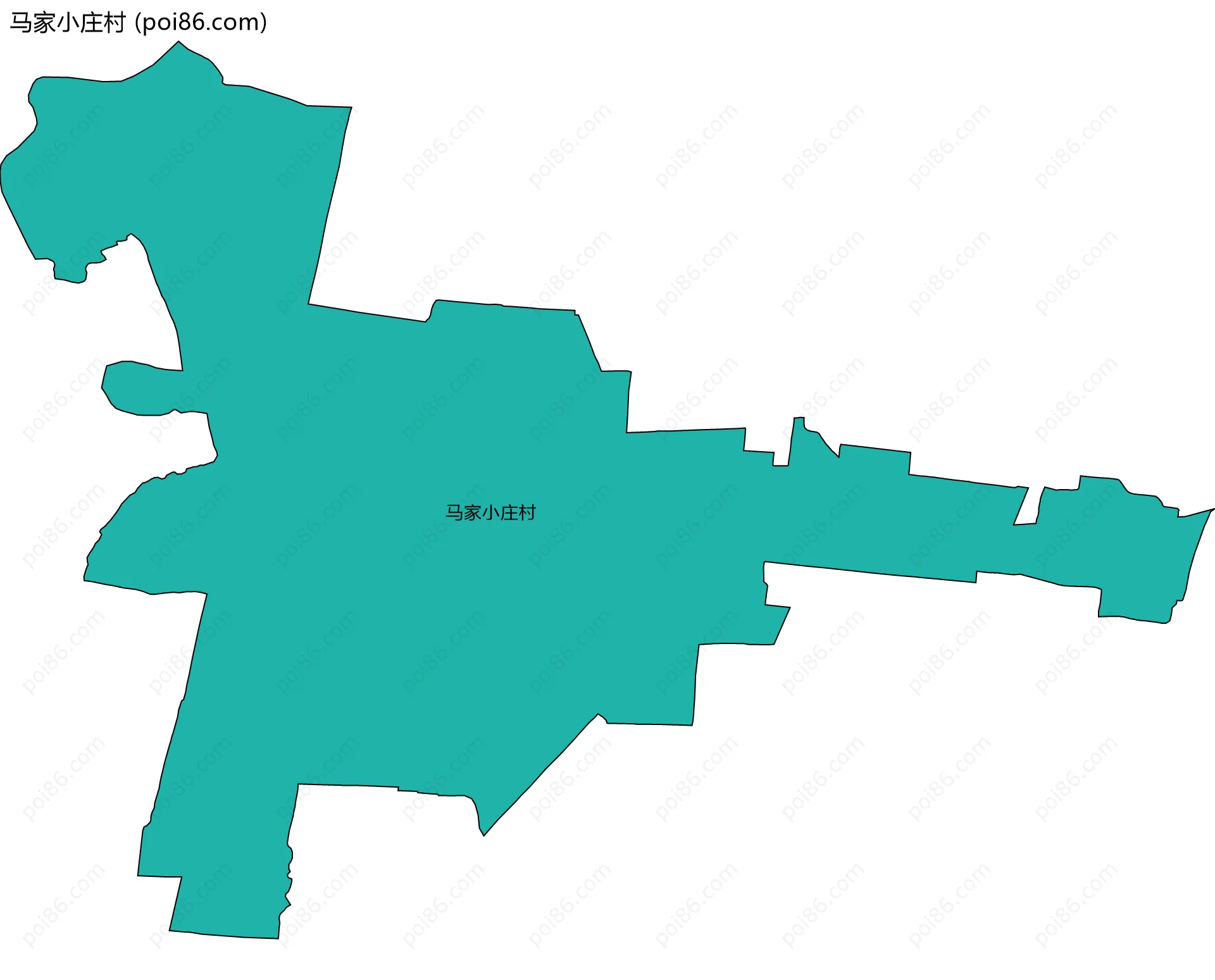 马家小庄村边界地图