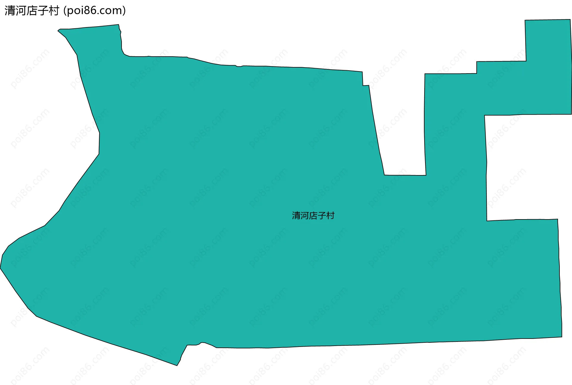 清河店子村边界地图