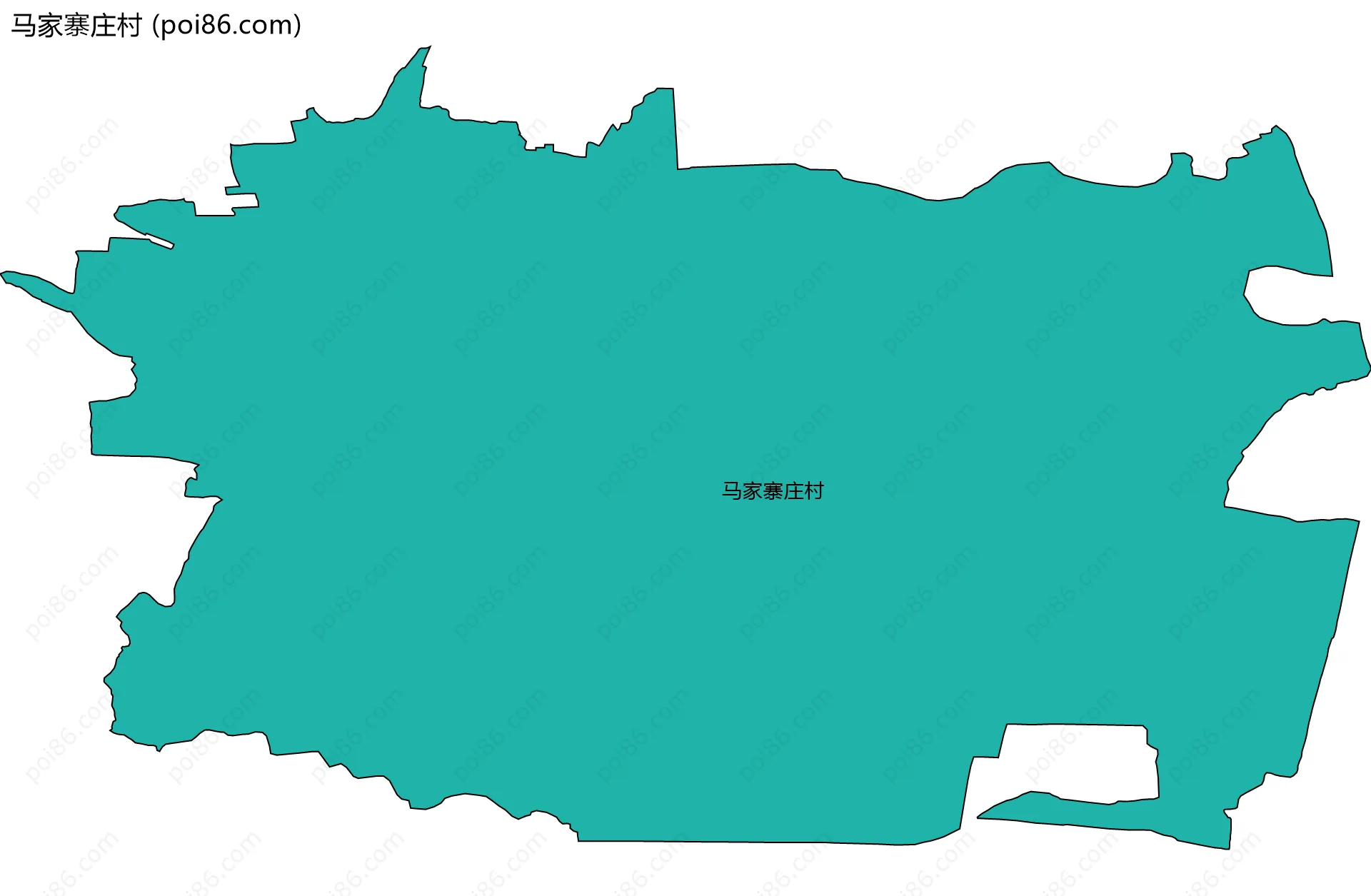 马家寨庄村边界地图