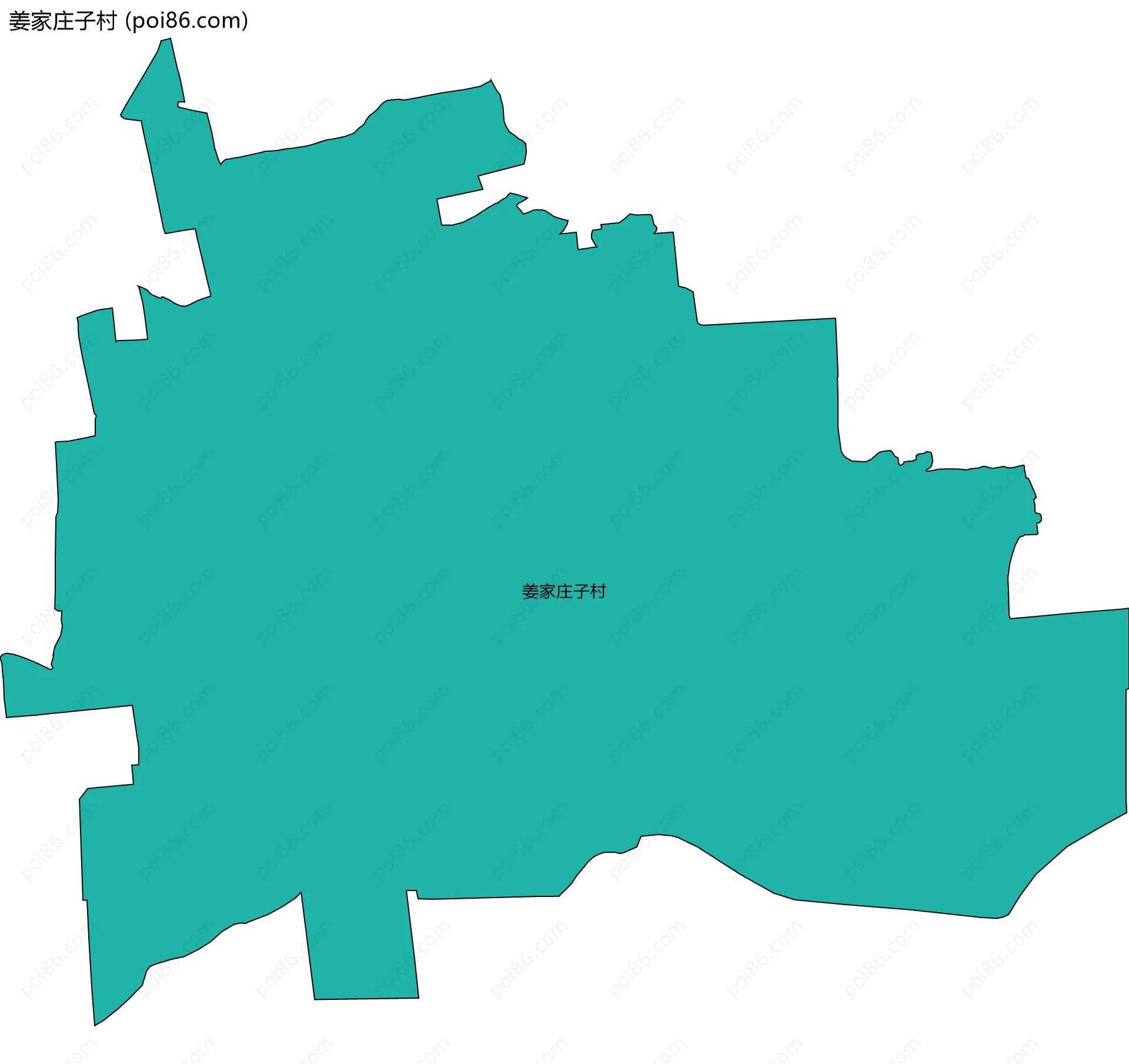 姜家庄子村边界地图