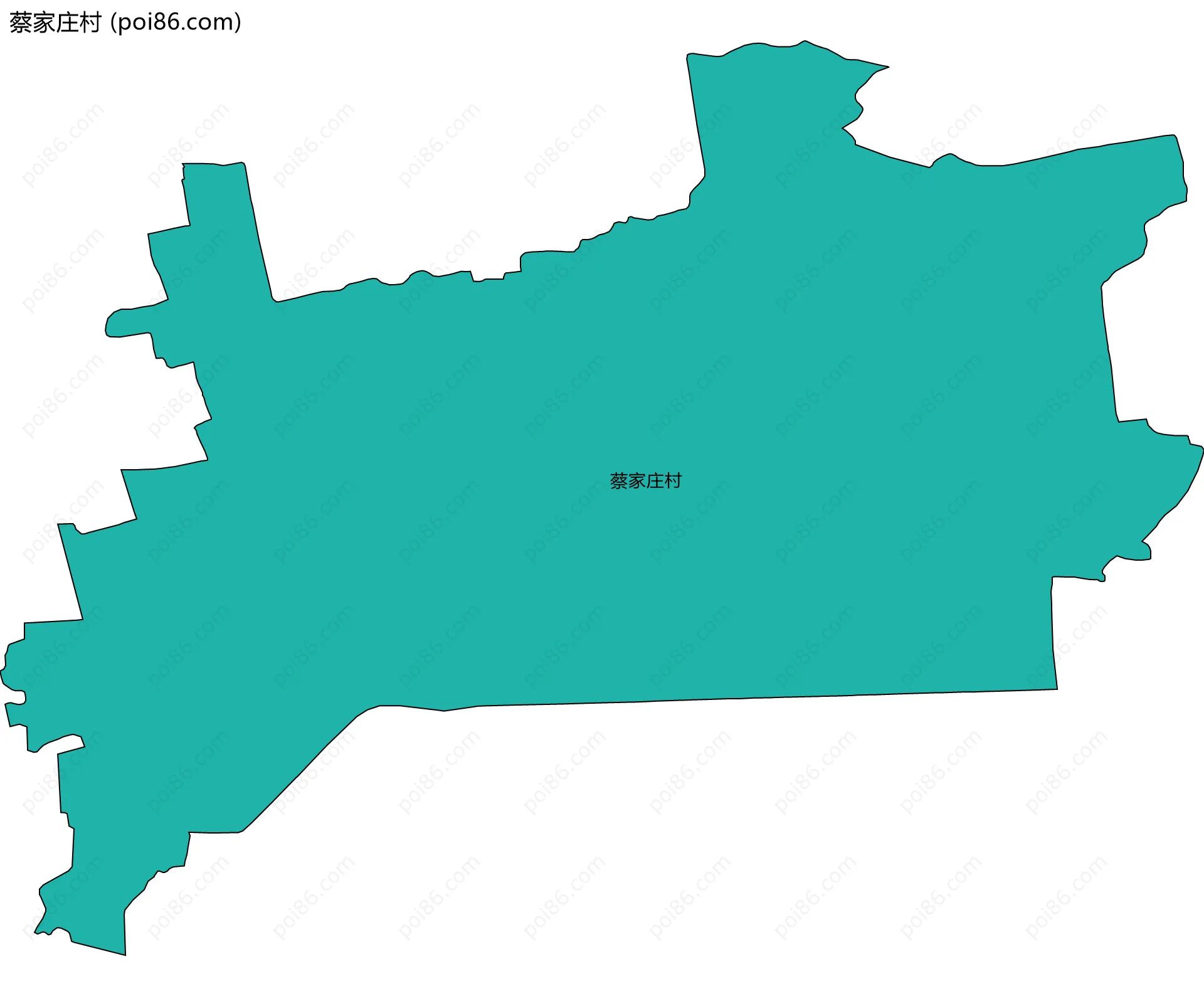 蔡家庄村边界地图