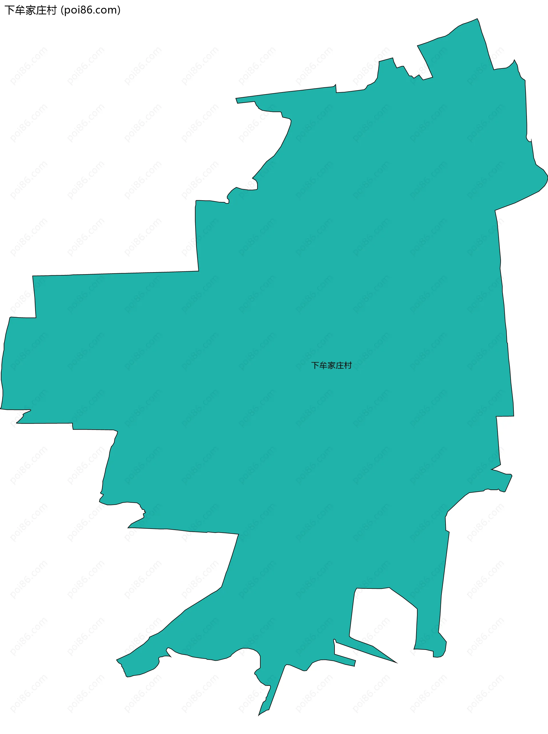 下牟家庄村边界地图