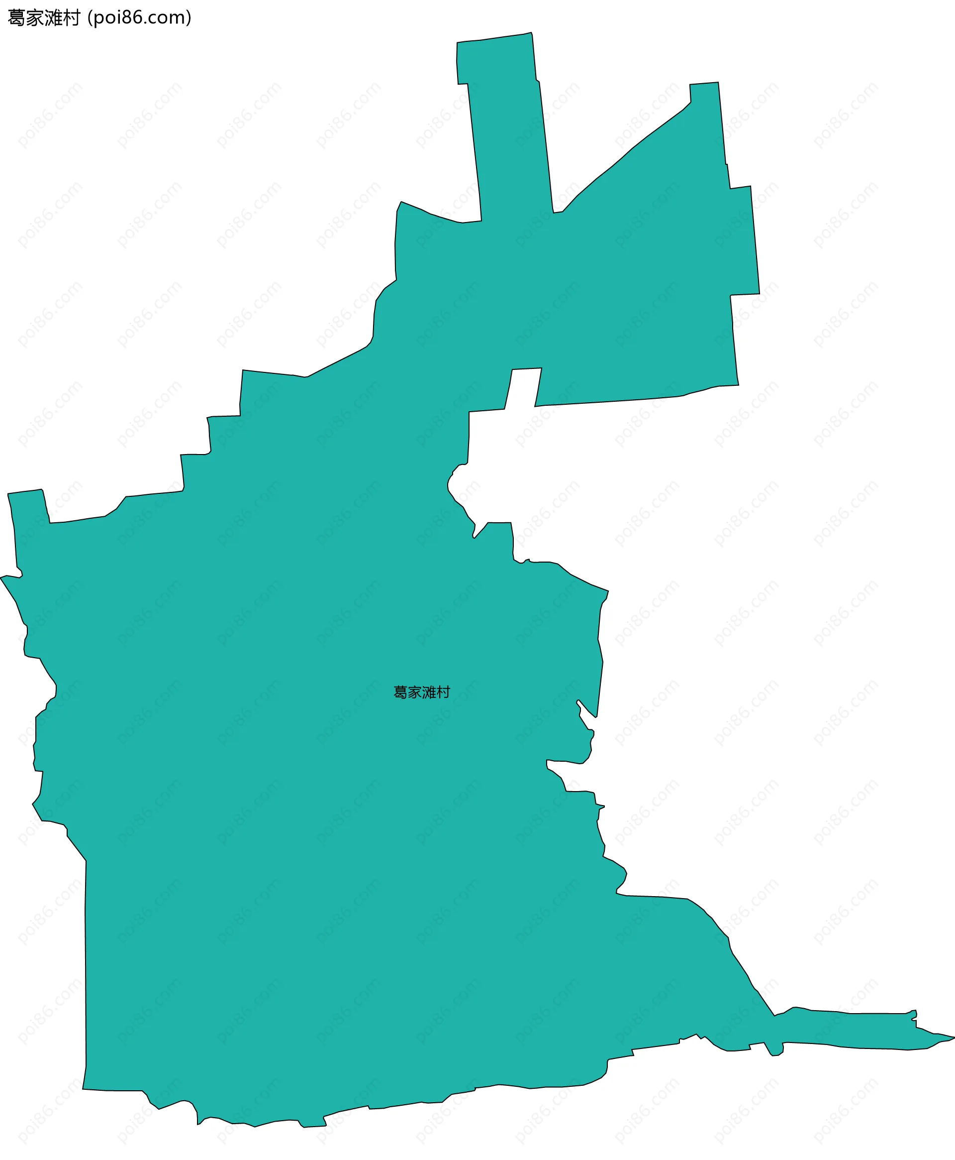 葛家滩村边界地图