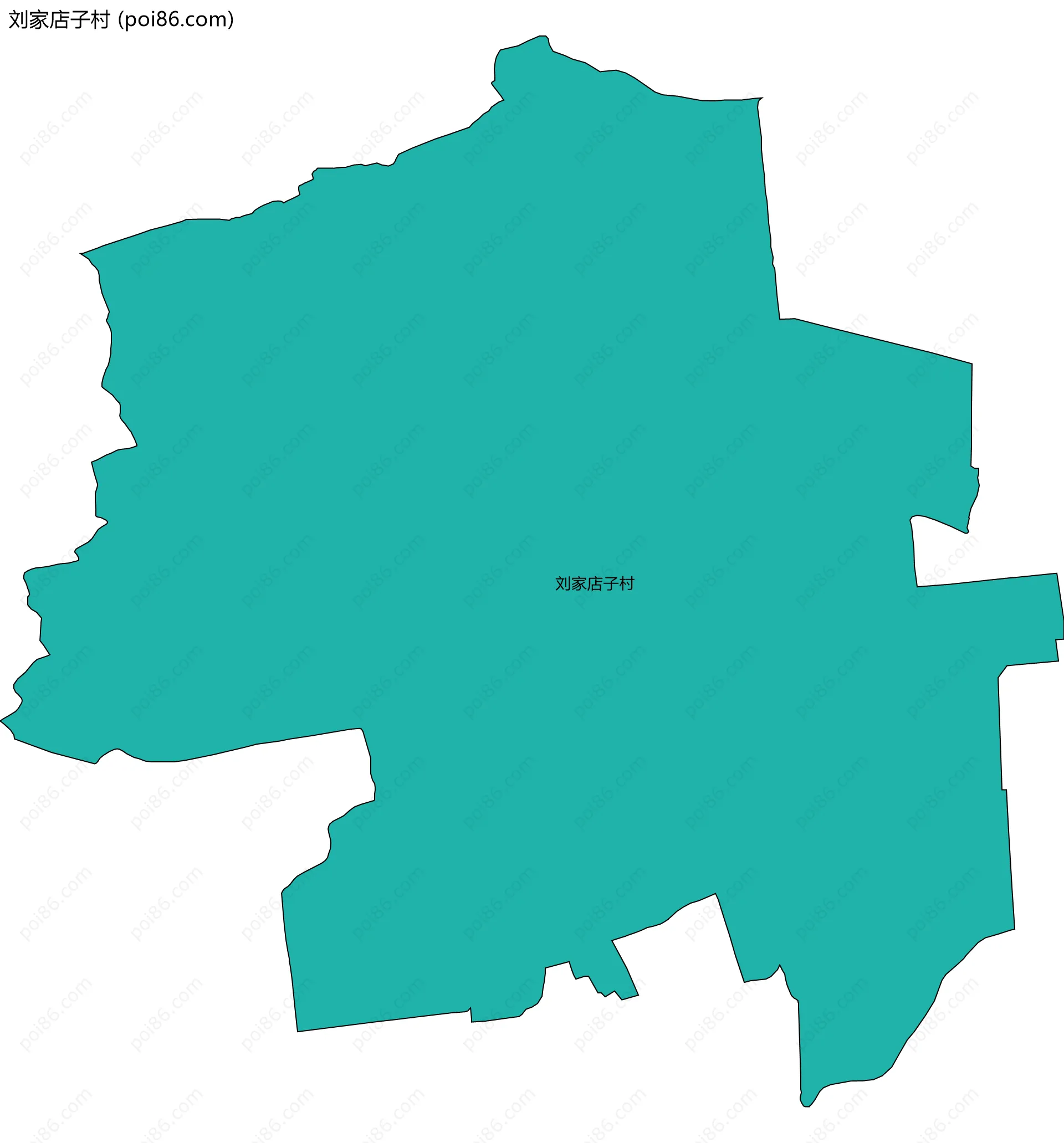 刘家店子村边界地图