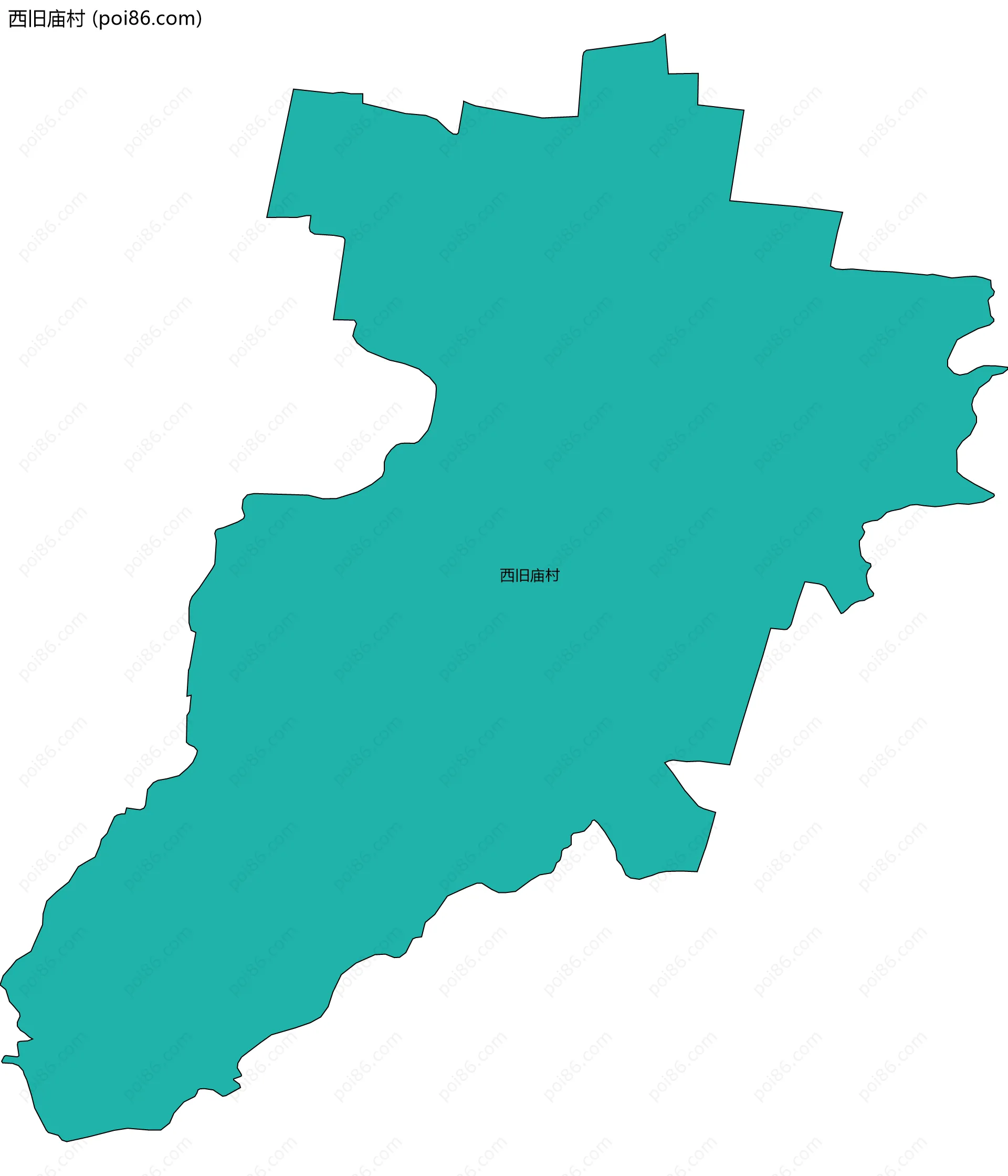 西旧庙村边界地图